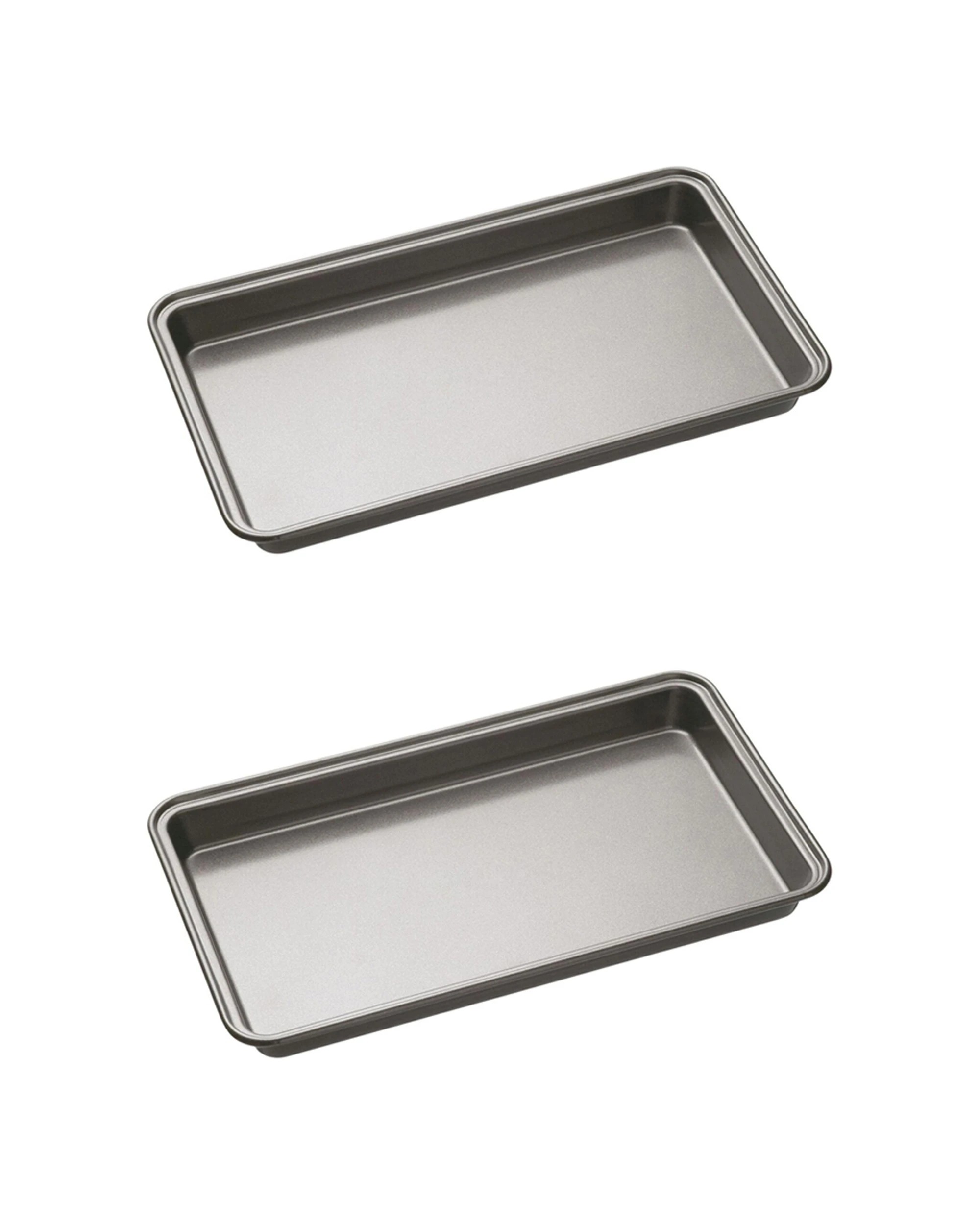 1 MasterCraft 2x 34x20cm Heavy Base Non-Stick Brownie Pan - Black, 1 of 1