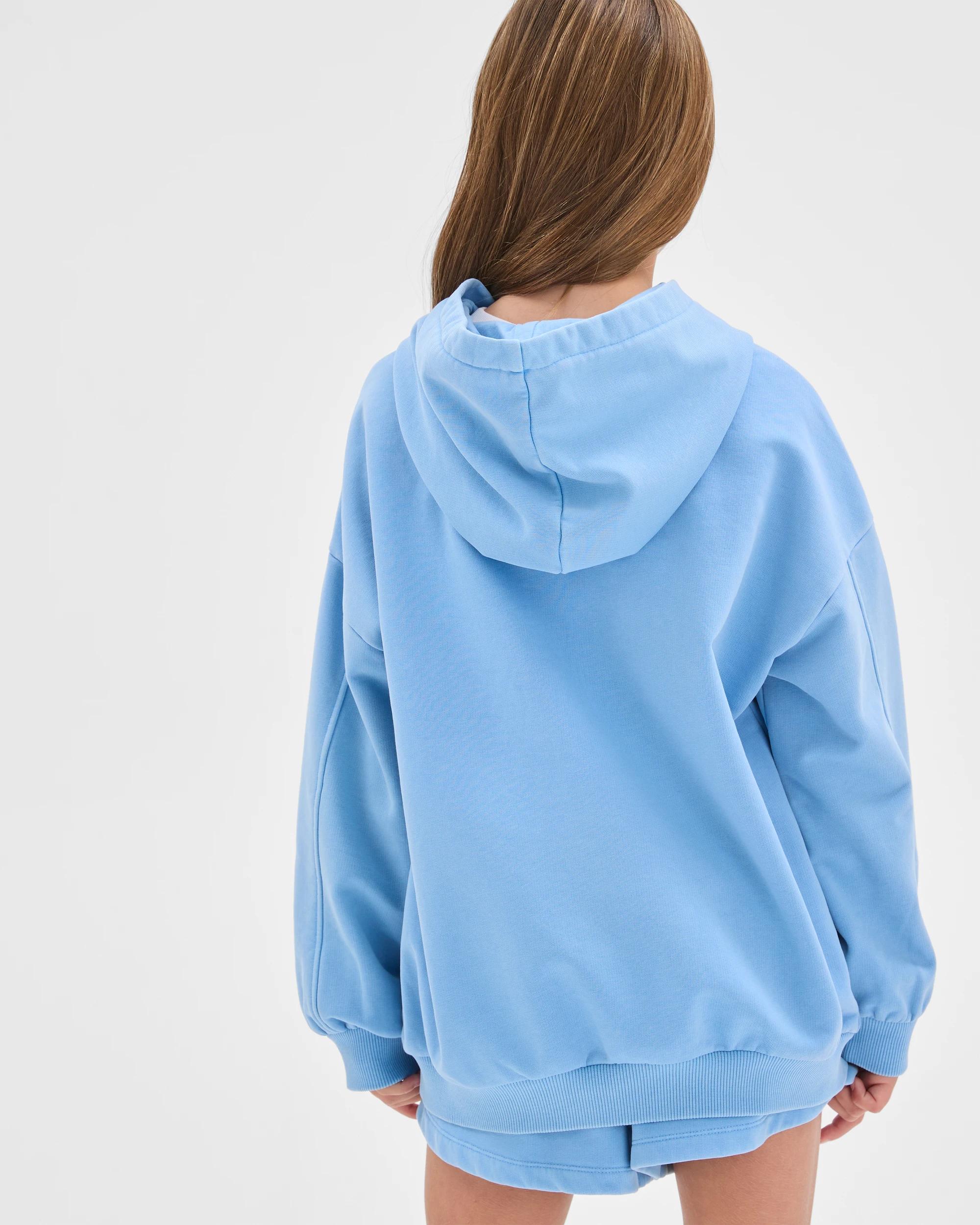 4 Target Kids Australian Cotton Blend Fashion Washed Hooded Jumper BLUE, 4 of 6