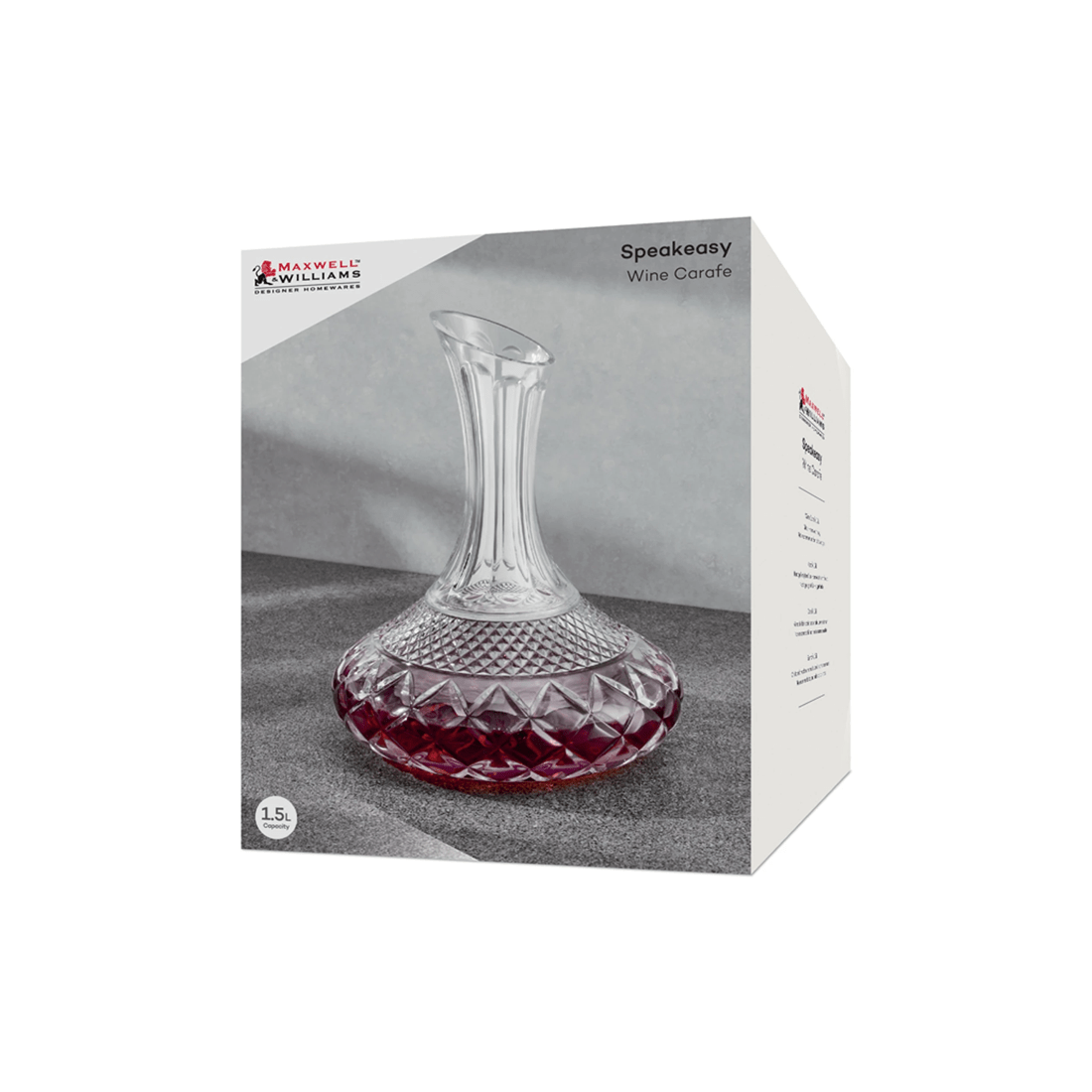2 Maxwell & Williams Speakeasy Wine Decanter With Gift Box 1.5l Barware
 - Plain, 2 of 3