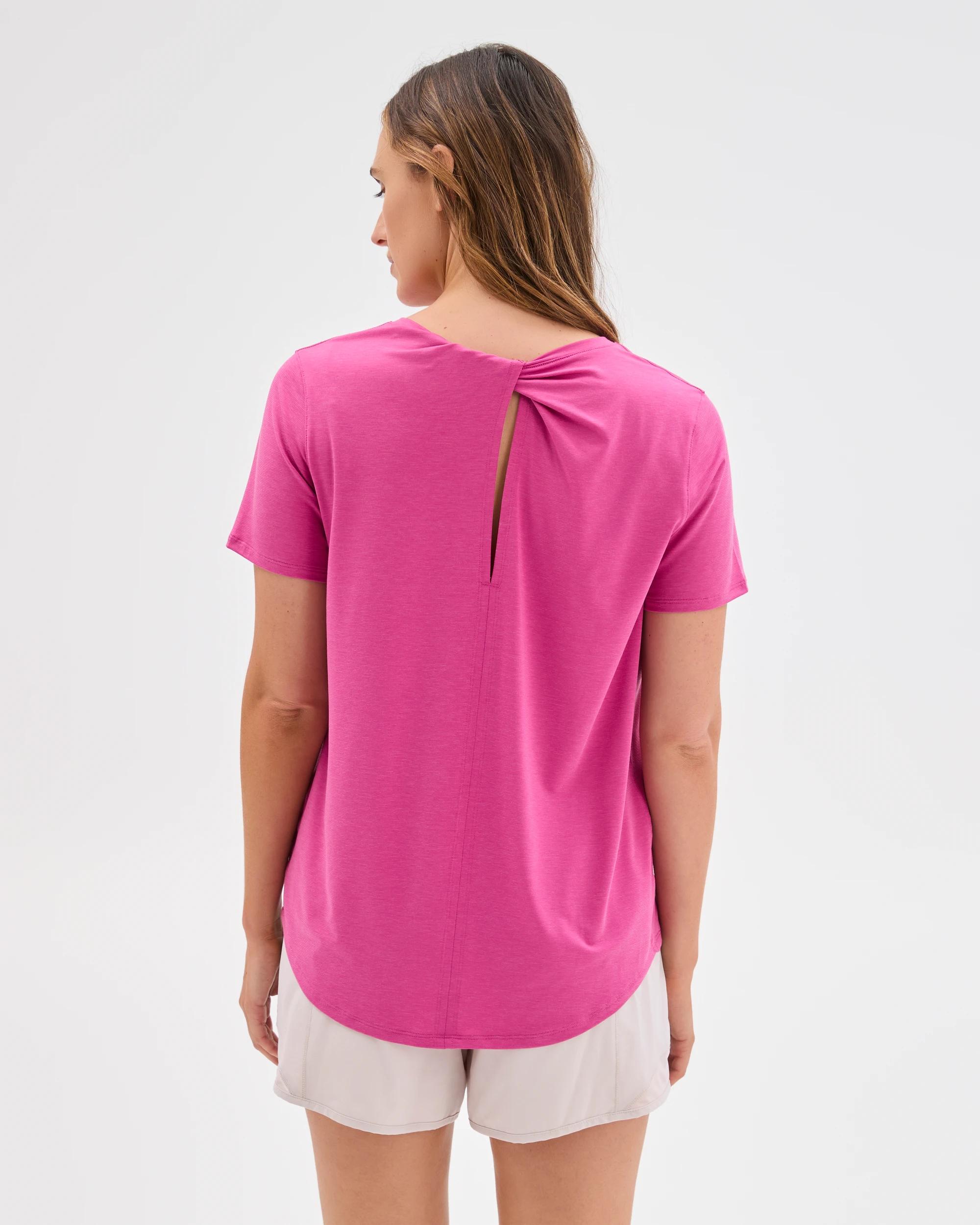 6 Target Active Active Twist Back Running T-Shirt BERRY, 6 of 6