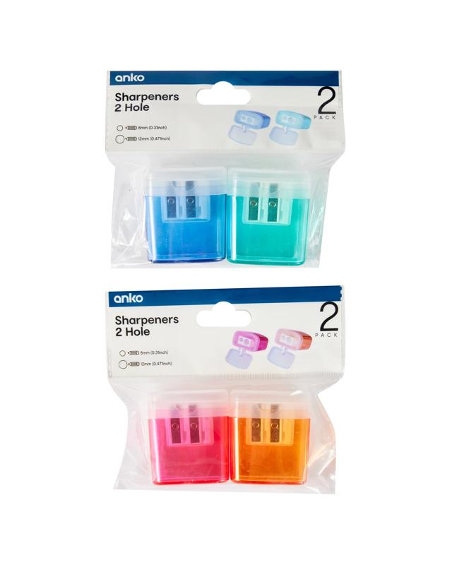 2 Pack 2 Hole Sharpeners - Asso