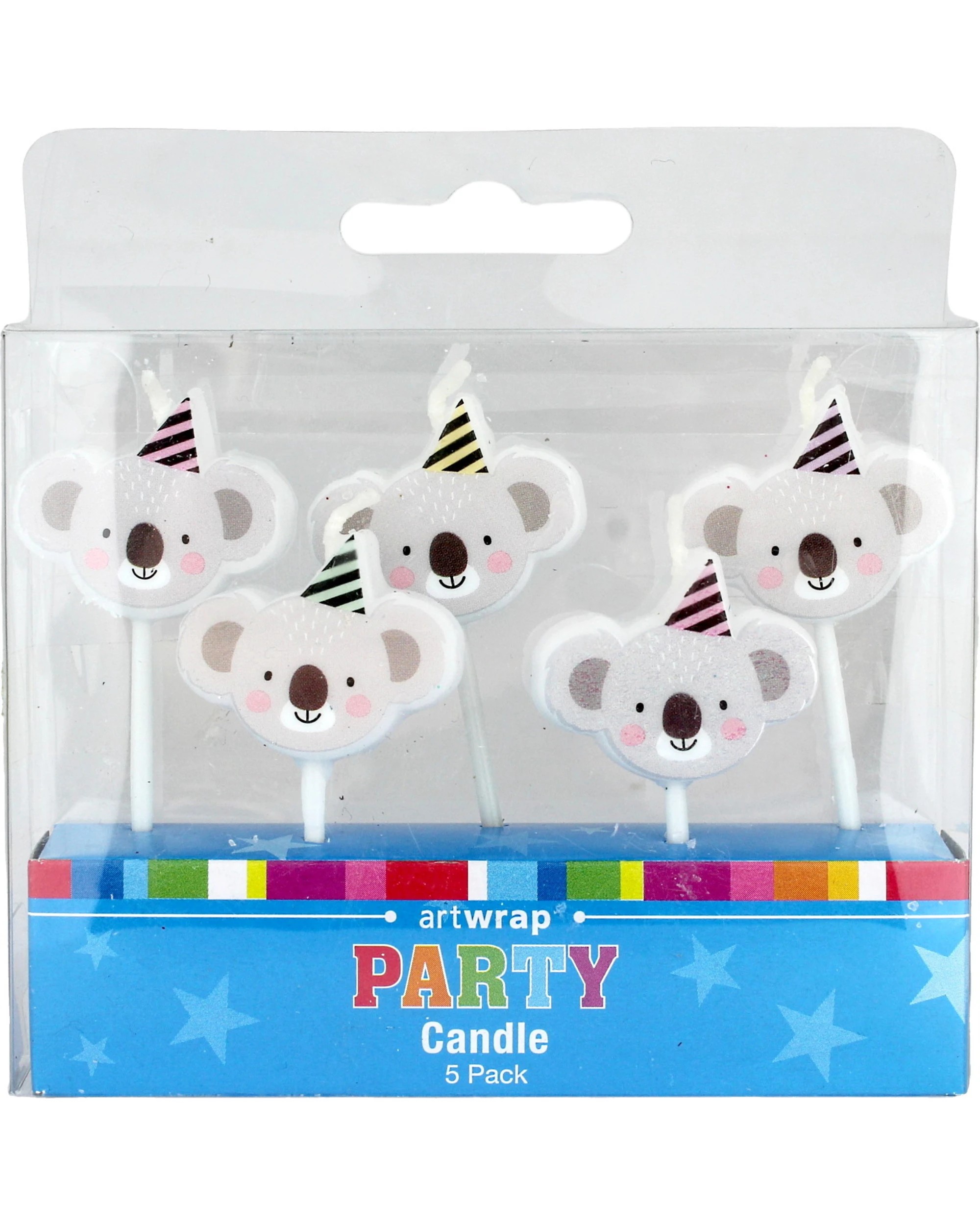 1 Artwrap Bush Koala Candles Set of 5 - Grey, 1 of 1