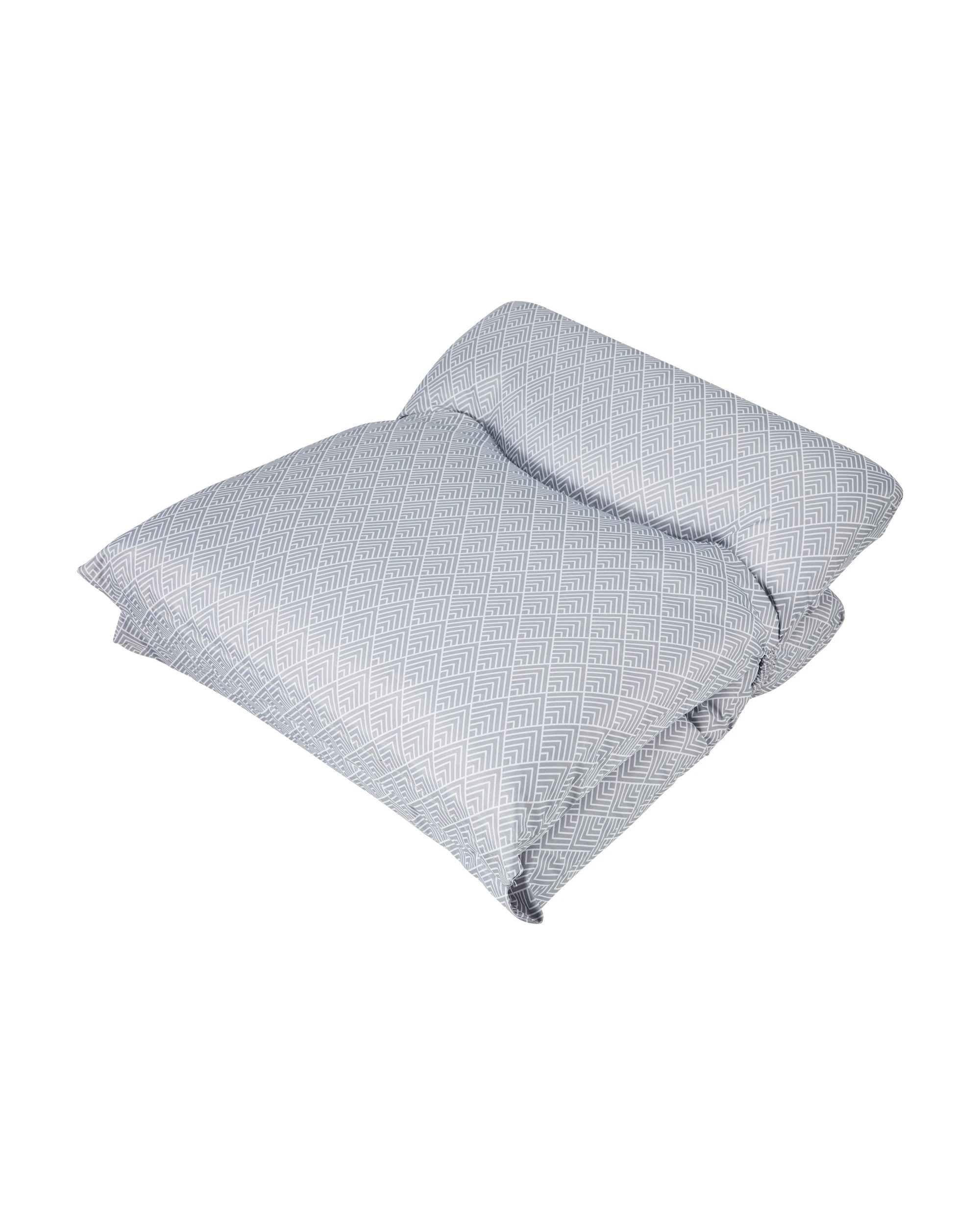 7 Highback Geometric Outdoor Cushion - Grey, 7 of 8