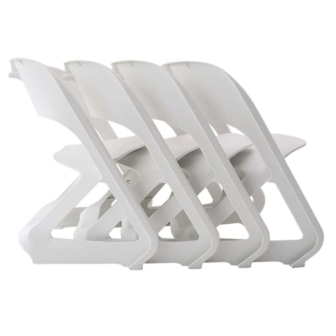 3 ArtissIn Dining Chairs Office Chairs Lounge Stackable Plastic Outdoor Chairs X4 - White, 3 of 7
