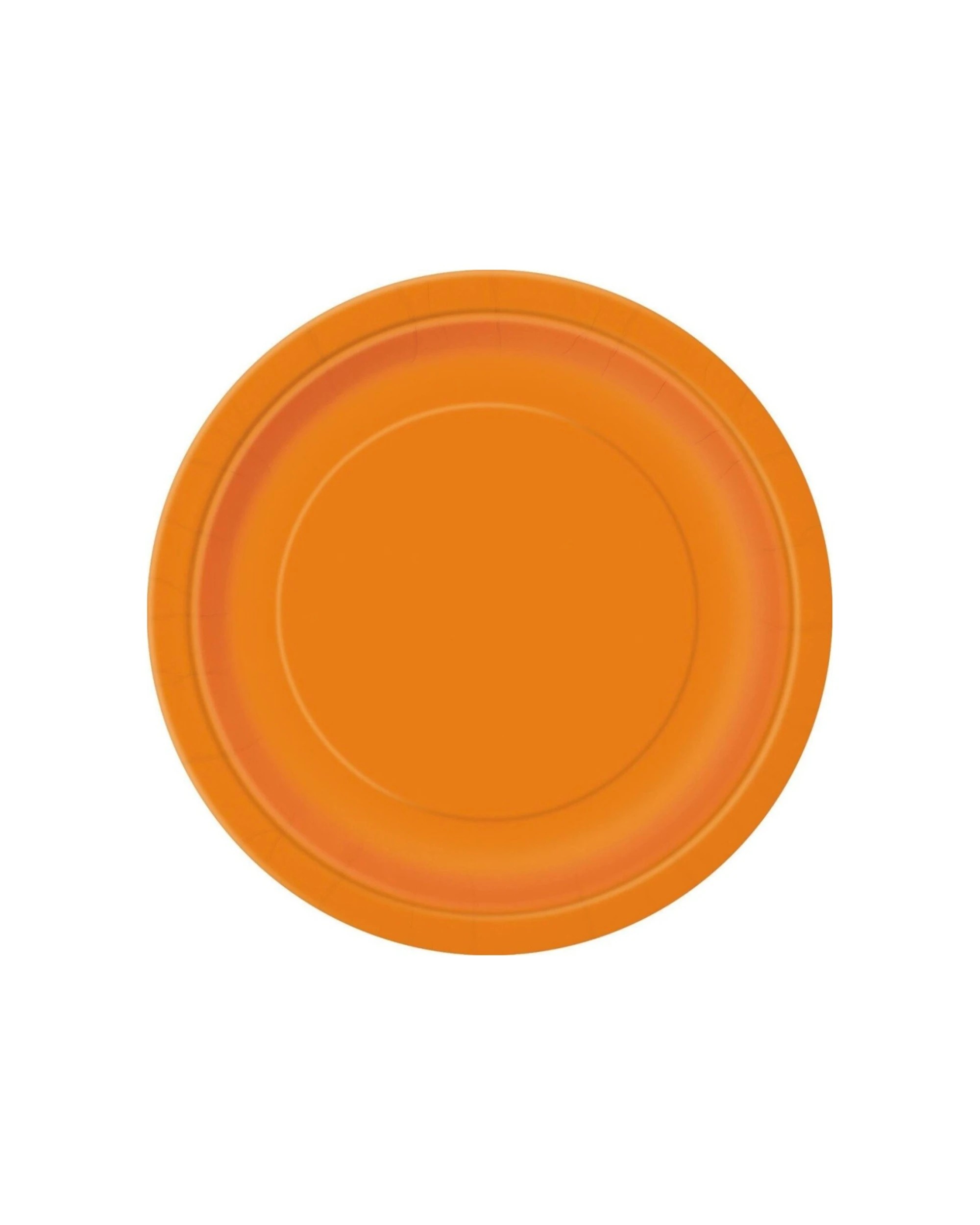 2 Unique Orange Small Round Paper Plates Pack of 8 - Orange, 2 of 2