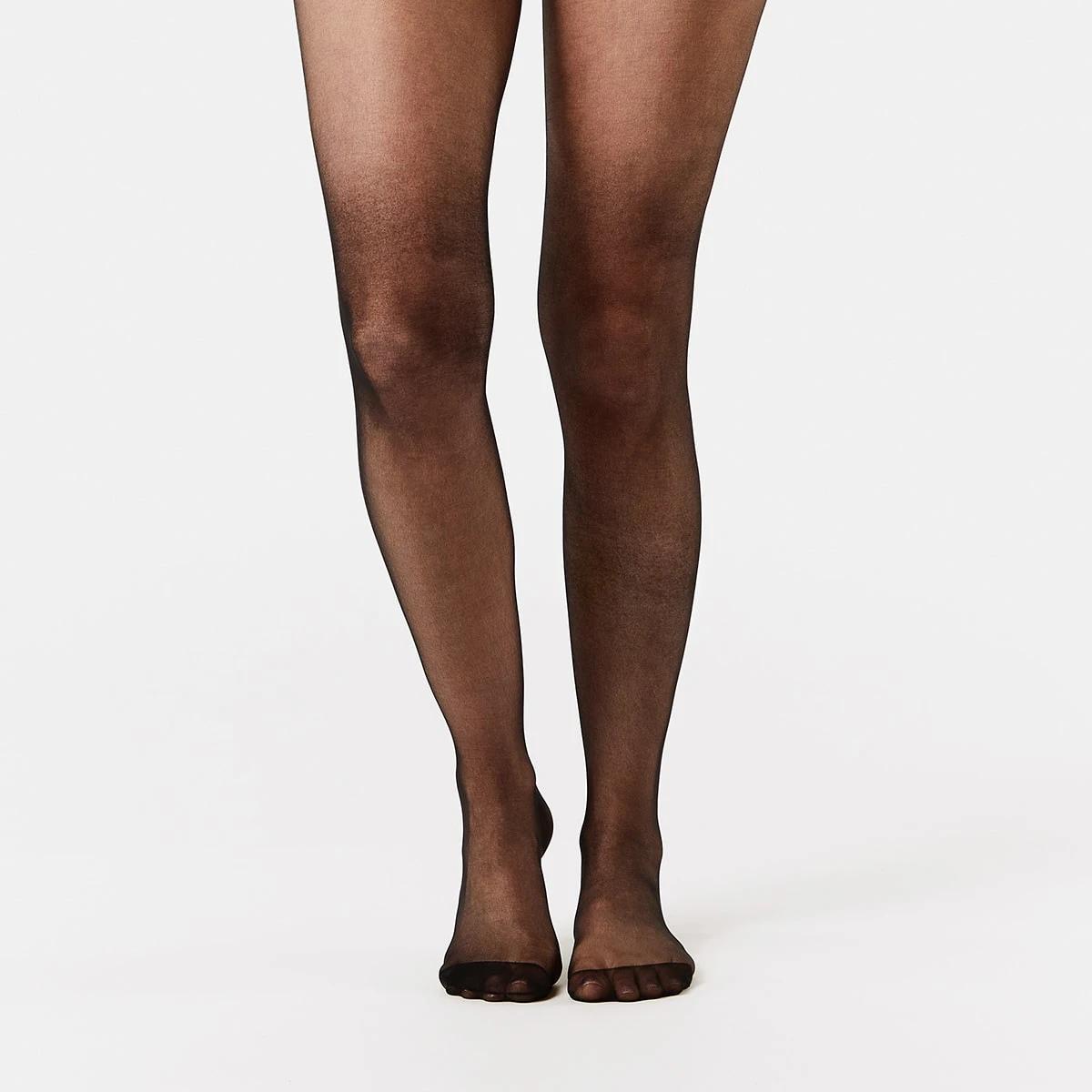 2 2 Pack Fuller Figure Regular Brief Pantyhose BLACK, 2 of 3