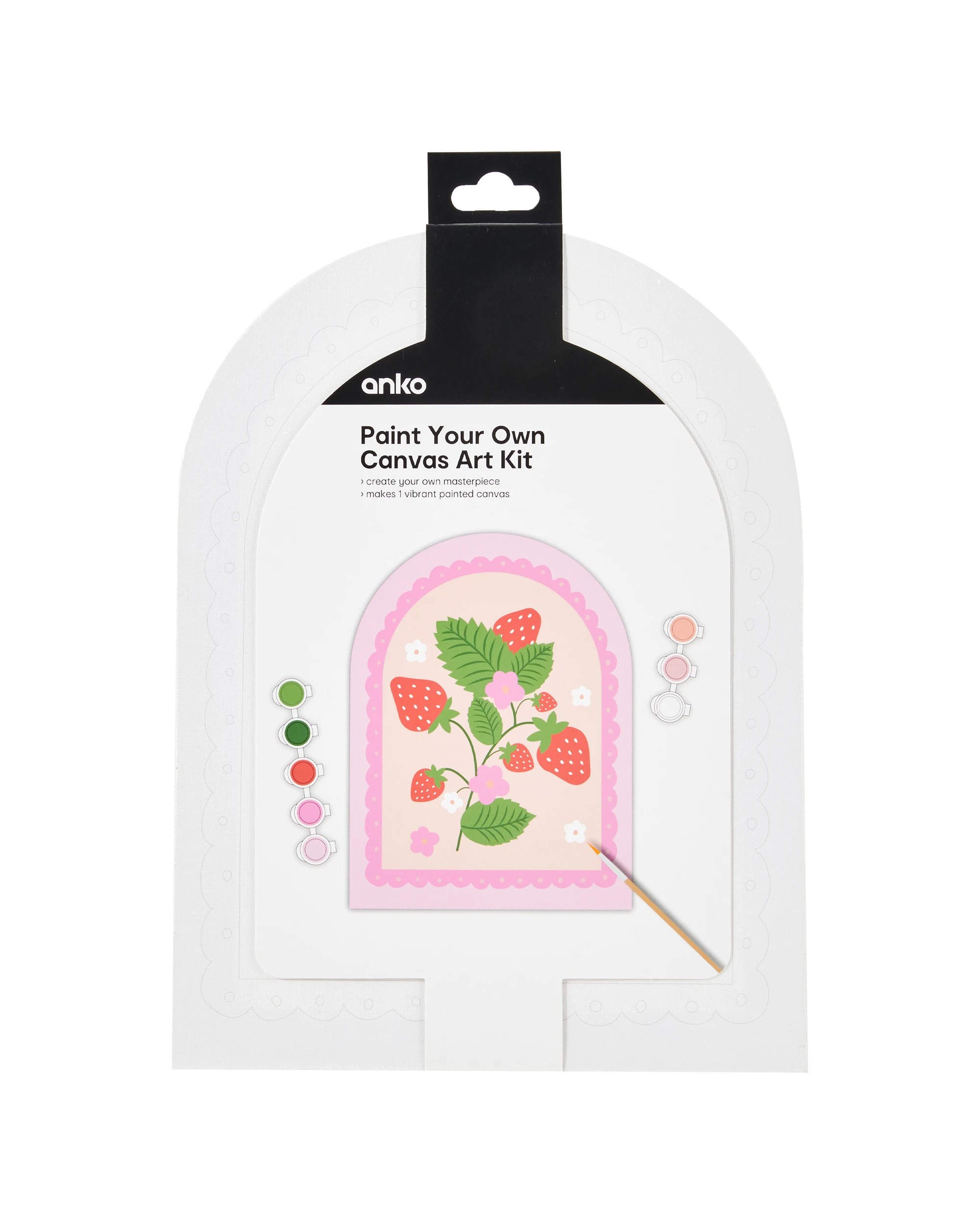 1 Paint Your Own Canvas Art Kit - Berry, 1 of 4