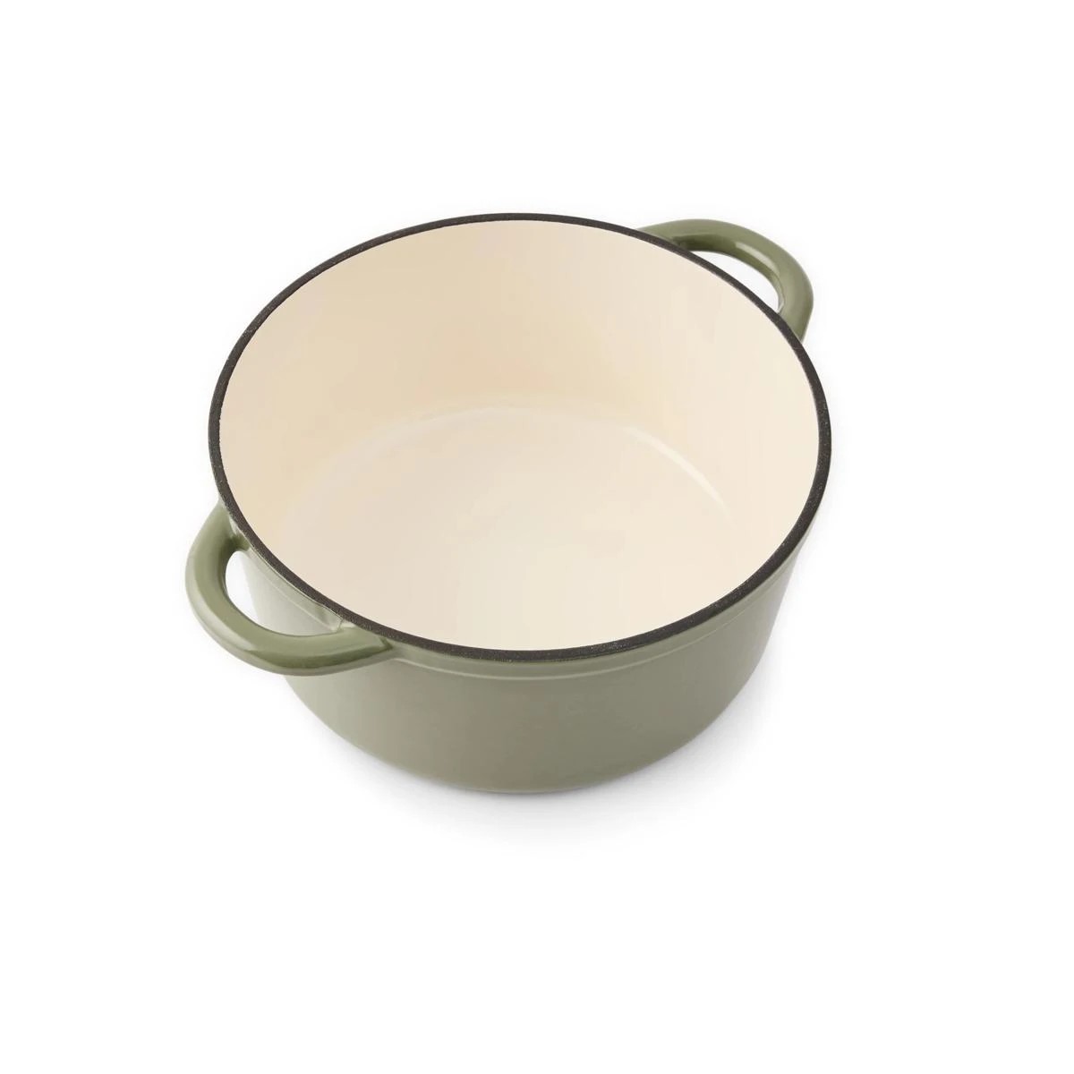 6 5L Cast Iron Casserole - Green, 6 of 8