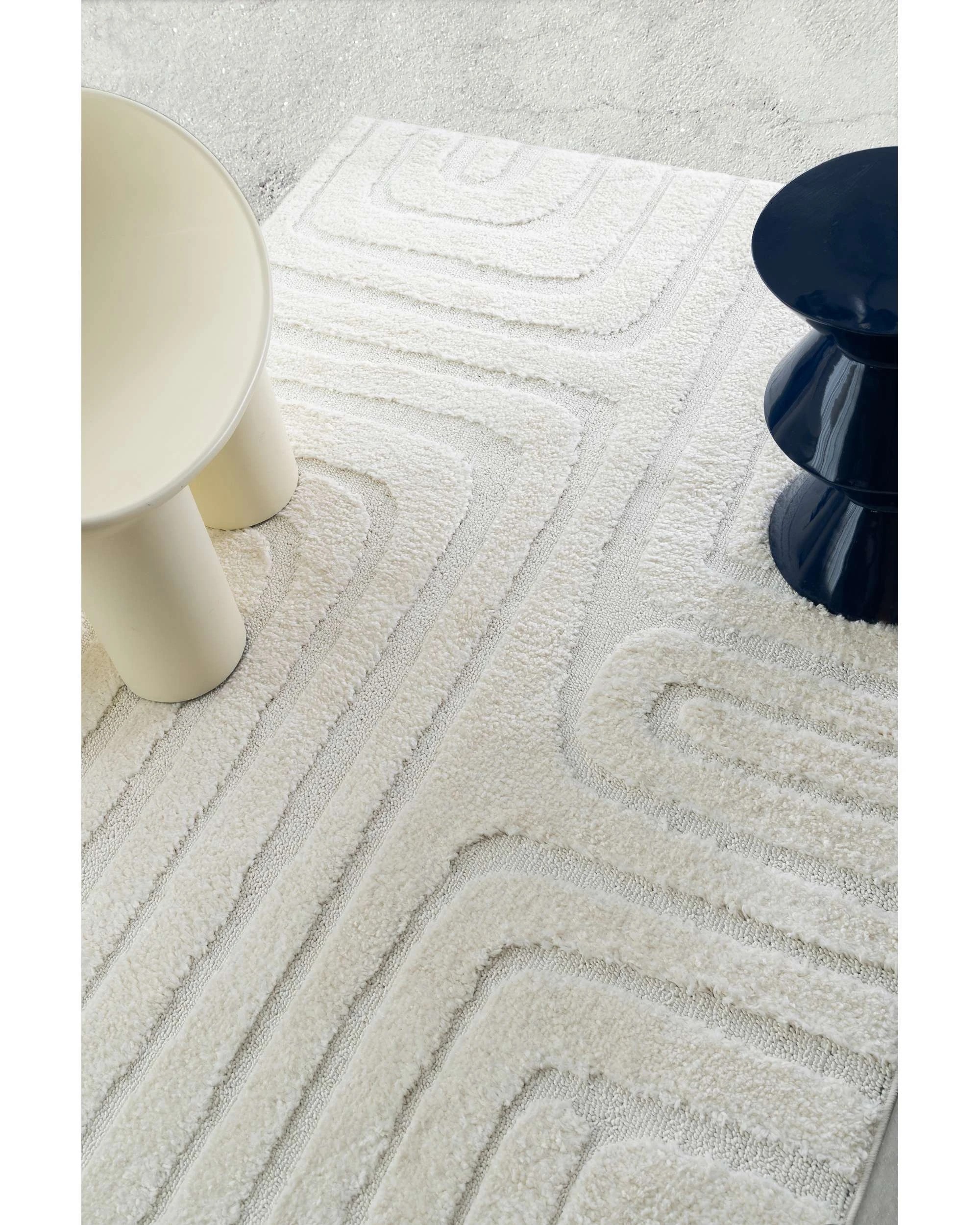 3 Loopsie Noto Striped Rug-290cm x 200cm - White, 3 of 8