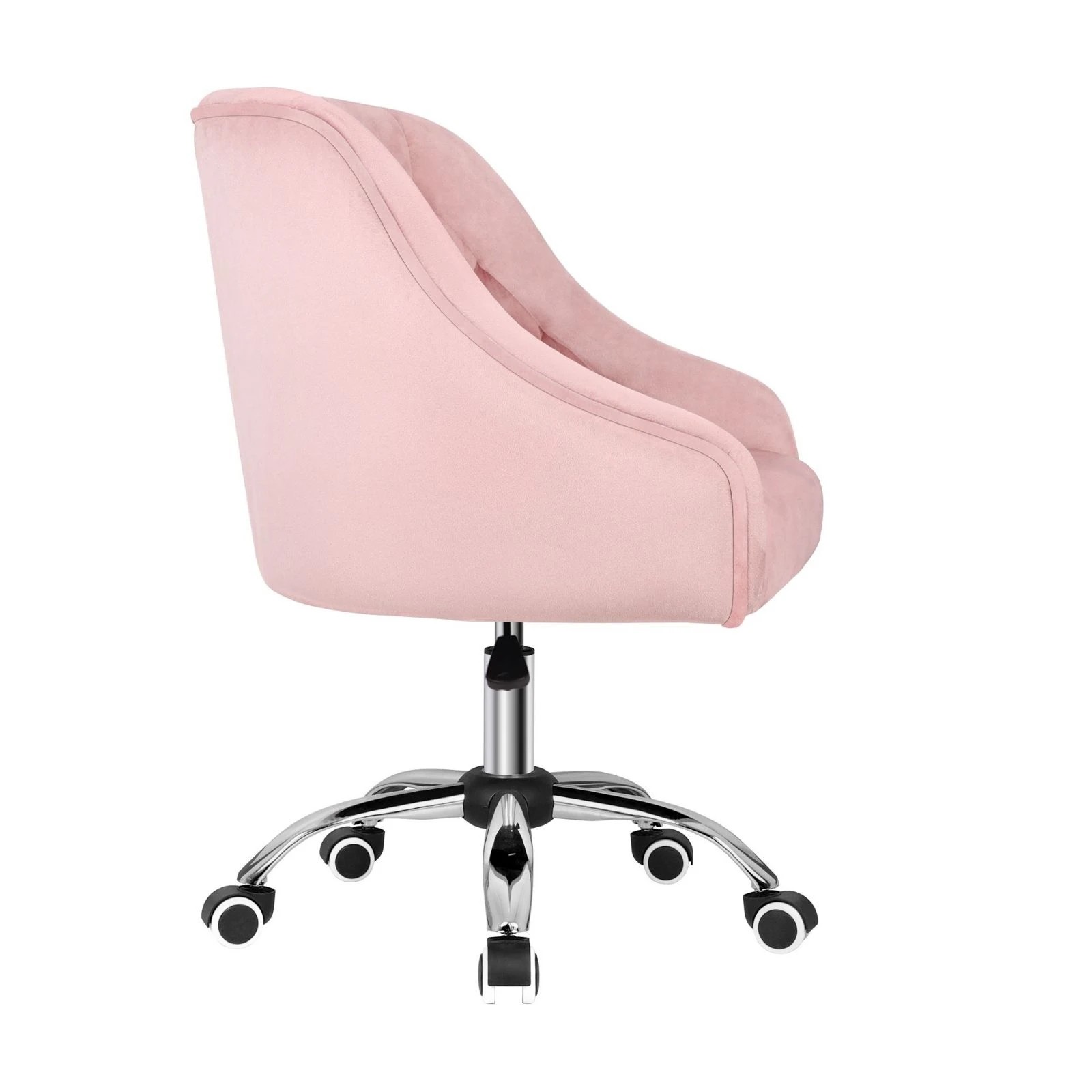 5 Alfordson Velvet Office Chair Computer Swivel Armchair Work Adult Kids - Pink, 5 of 10