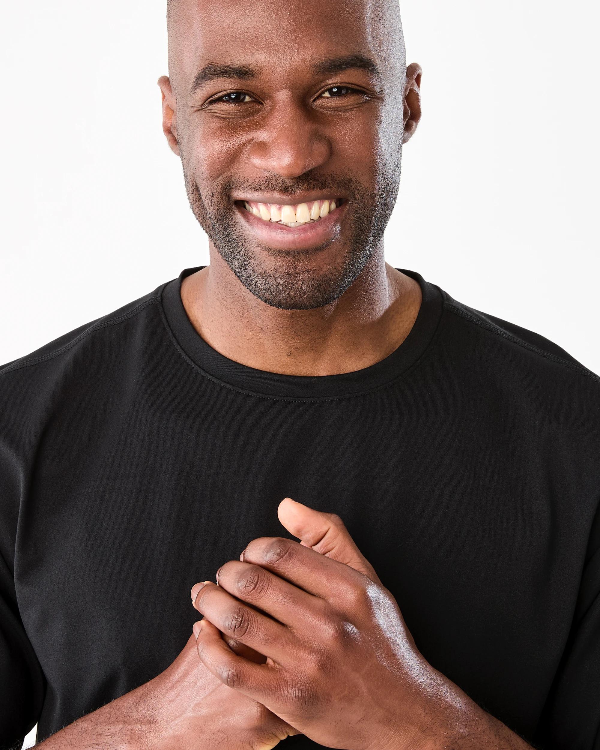 4 Active Mens Oversized Training T-shirt BLACK, 4 of 8