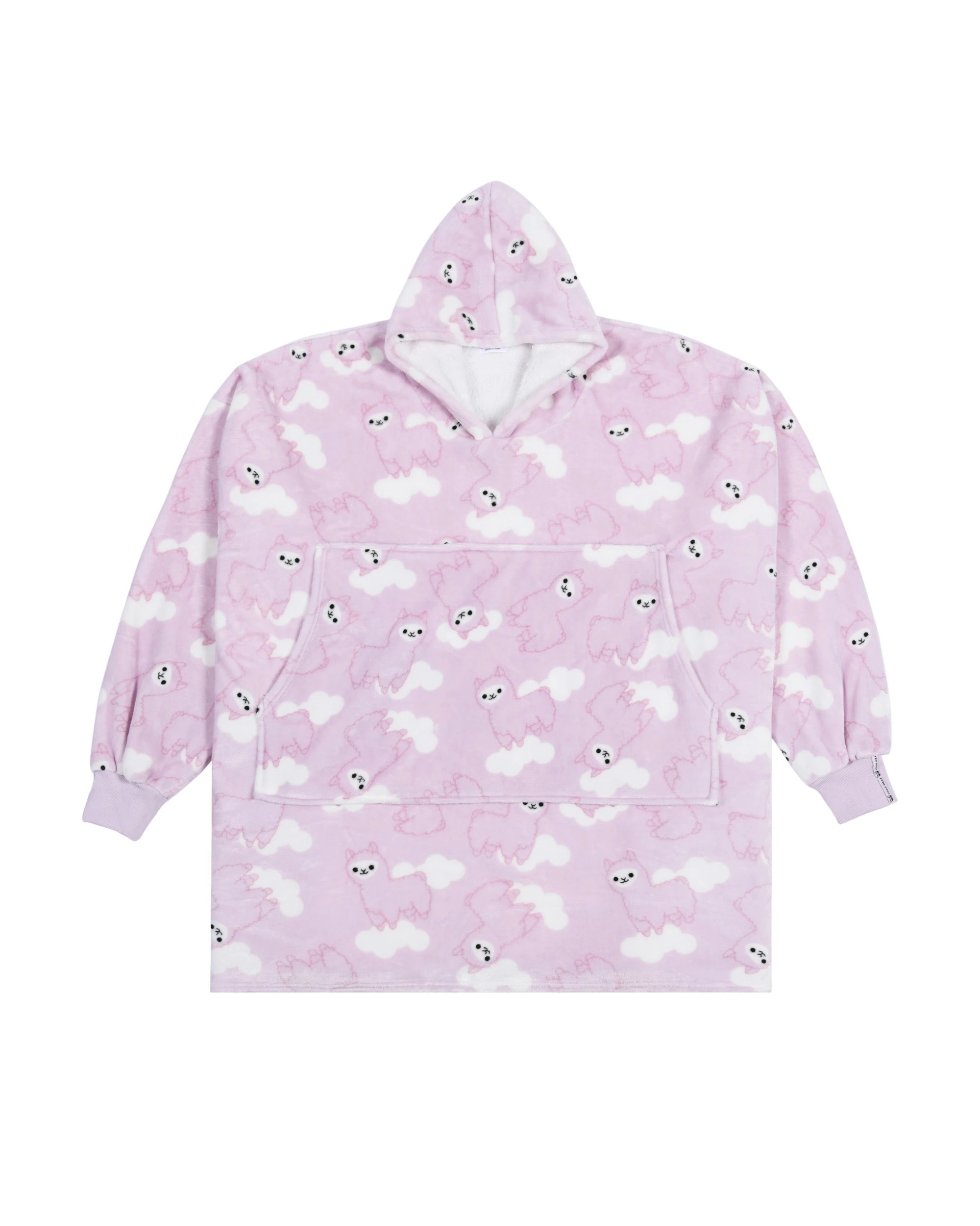 3 UGGO WEAR Giant Hoodie Llama Face Adult - ONE SIZE - Light Pink, 3 of 5