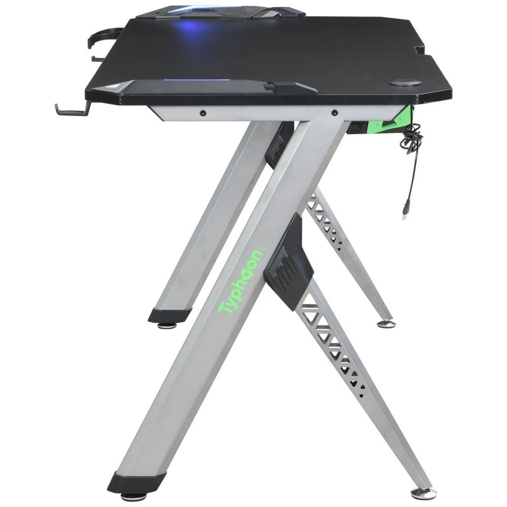 5 Typhoon Viper Gaming Desk 1200mm Grey Desks, Tables and Workstations, 5 of 10