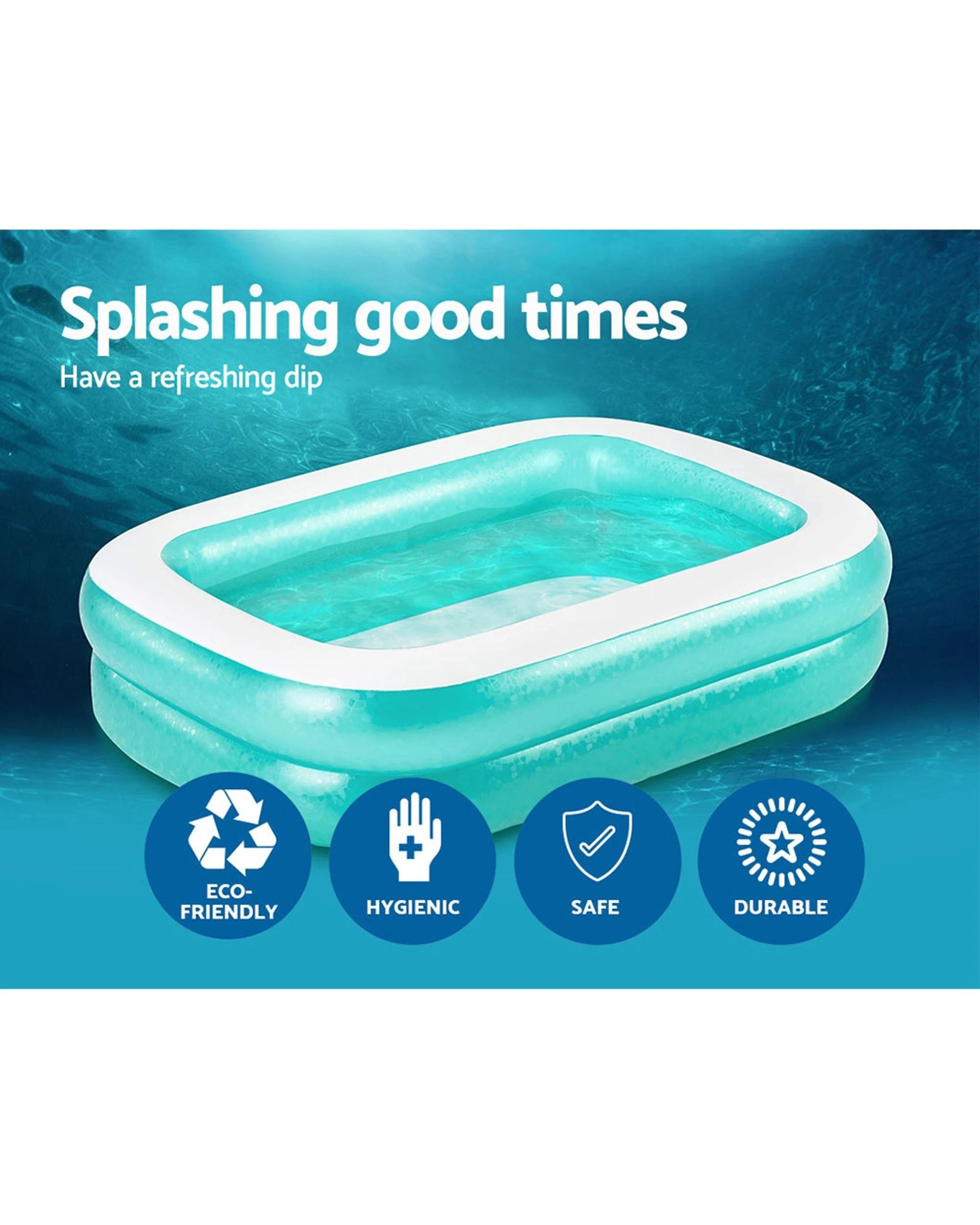 3 Bestway Kids Pool 200x146x48cm Inflatable Above Ground Swimming Pools 450l
 - Multi, 3 of 3