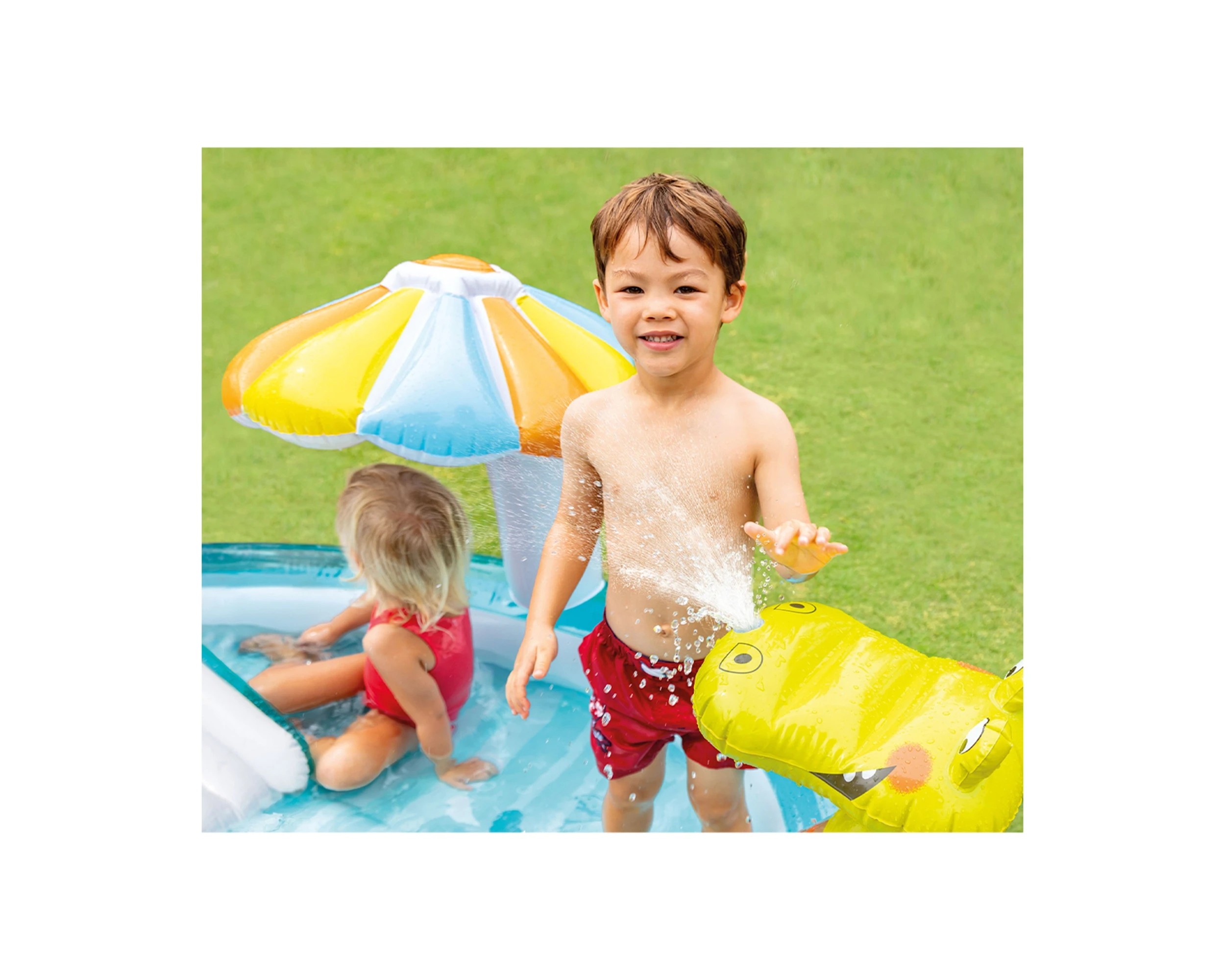 3 INTEX 2.01m x 1.70m Gator Play Centre - Inflatable Kid Pool - 158L 11Ga Vinyl - Multi, 3 of 6