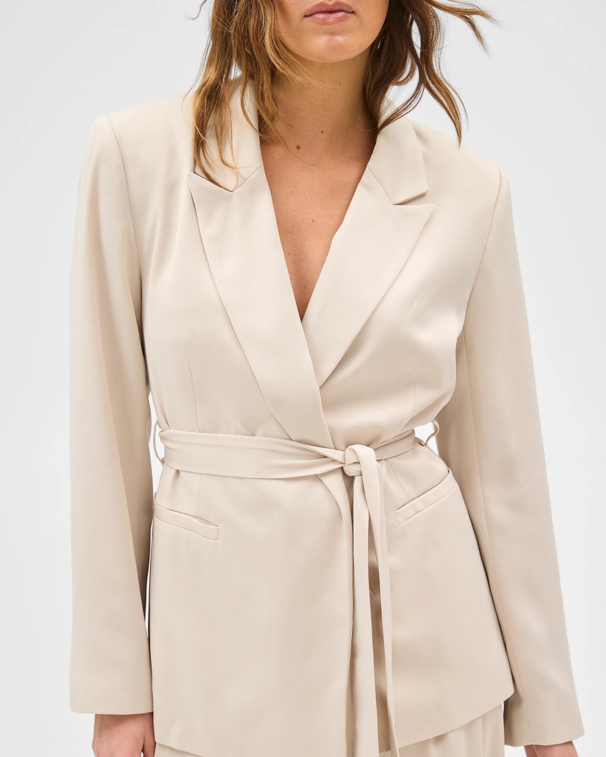 4 Preview Satin Tailored Blazer OYSTER, 4 of 7
