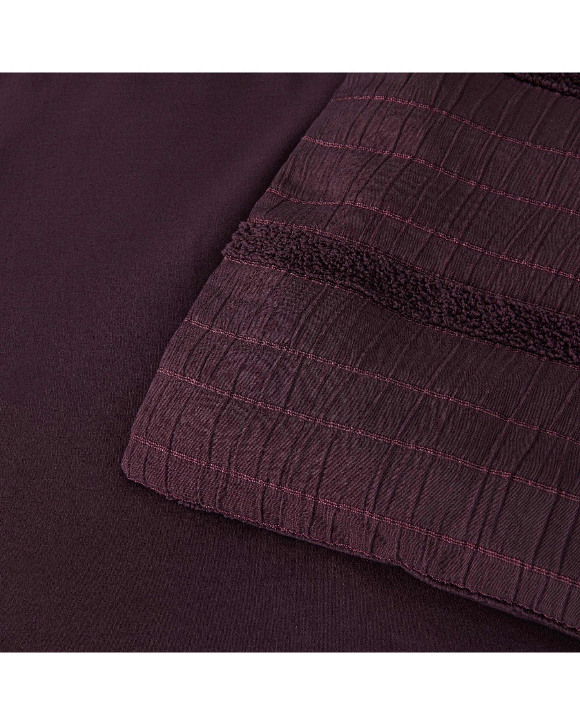 3 Bianca Bedding Malua Plum Jacquard Quilt Cover Set - Queen
 - Queen Bed
 - purple, 3 of 5
