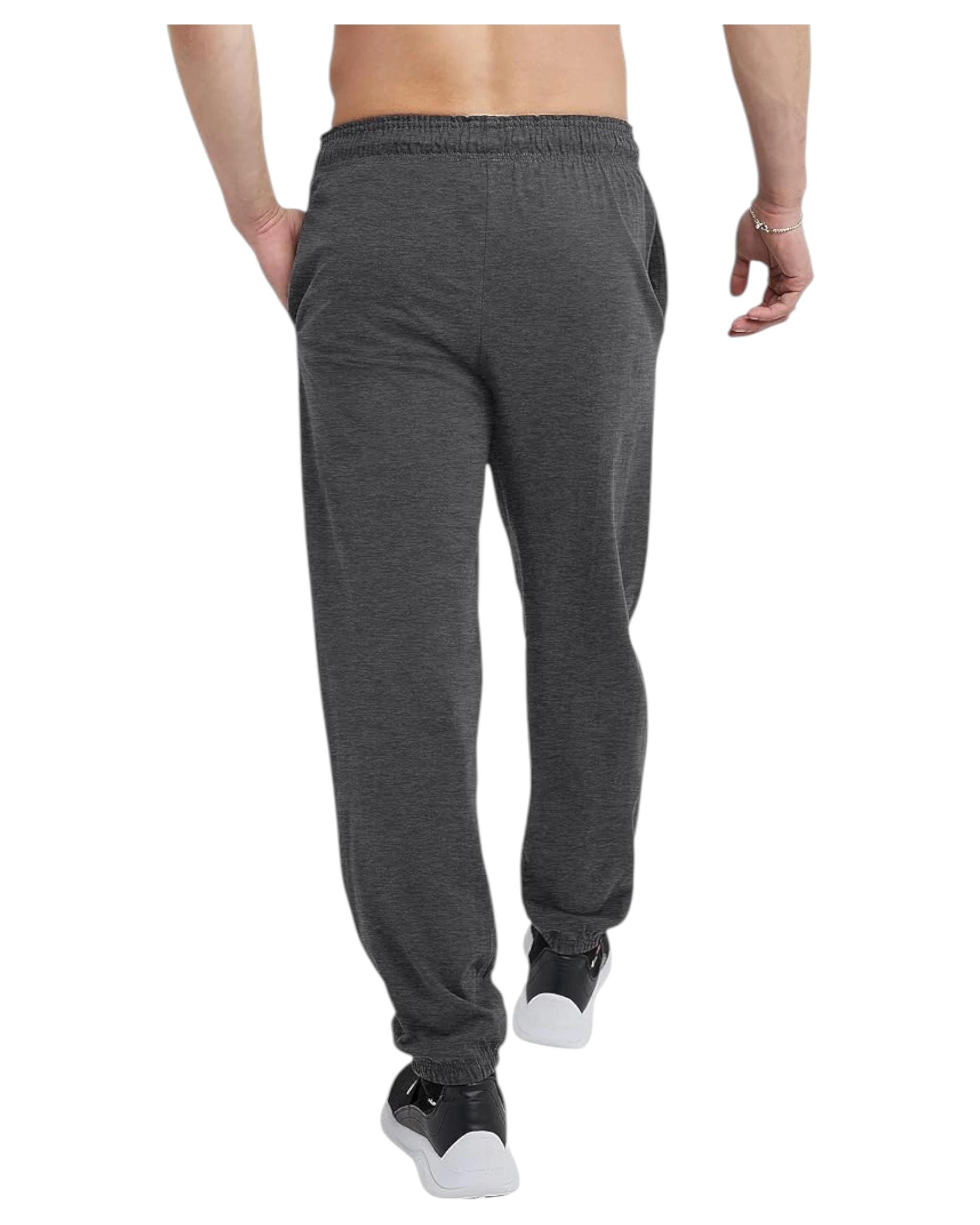 3 Champion Mens Granite Heather Trackies Everyday Comfort Joggers GRANITE HEATHER, 3 of 3