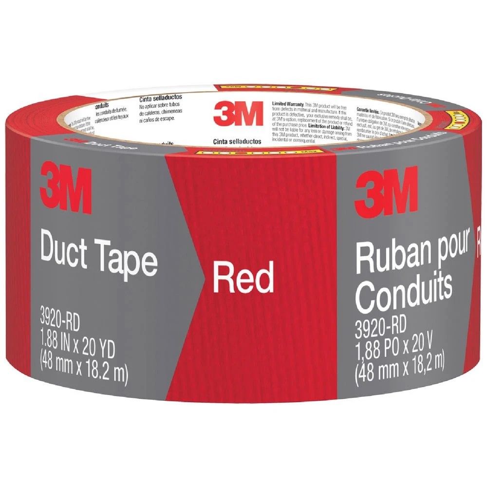 1 3M Duct Tape 48mm x 18.2m Red, 1 of 1
