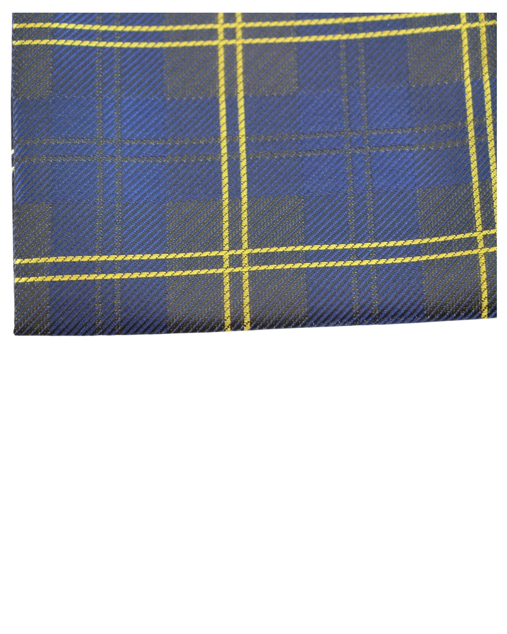 2 Zasel Mens Navy, Charcoal & Yellow Silk Pocket Square - Multi, 2 of 3