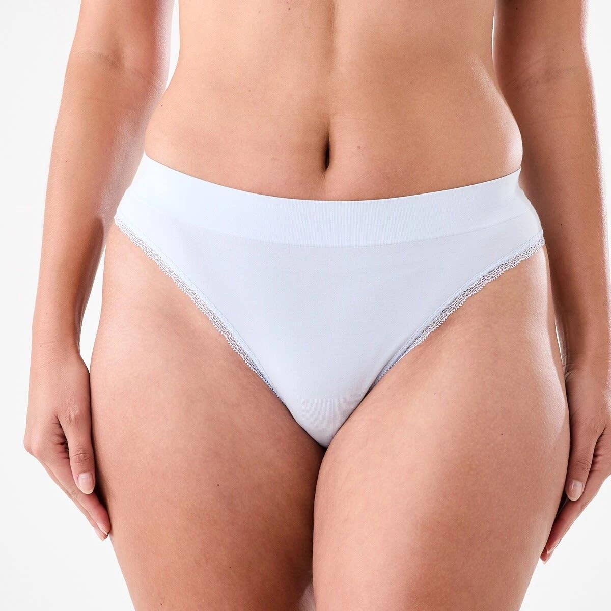 4 3 Pack Seamfree Bamboo Lace G-string Briefs HALOGEN BLUE, SILVER MARLE, SHADOW NAVY, 4 of 8