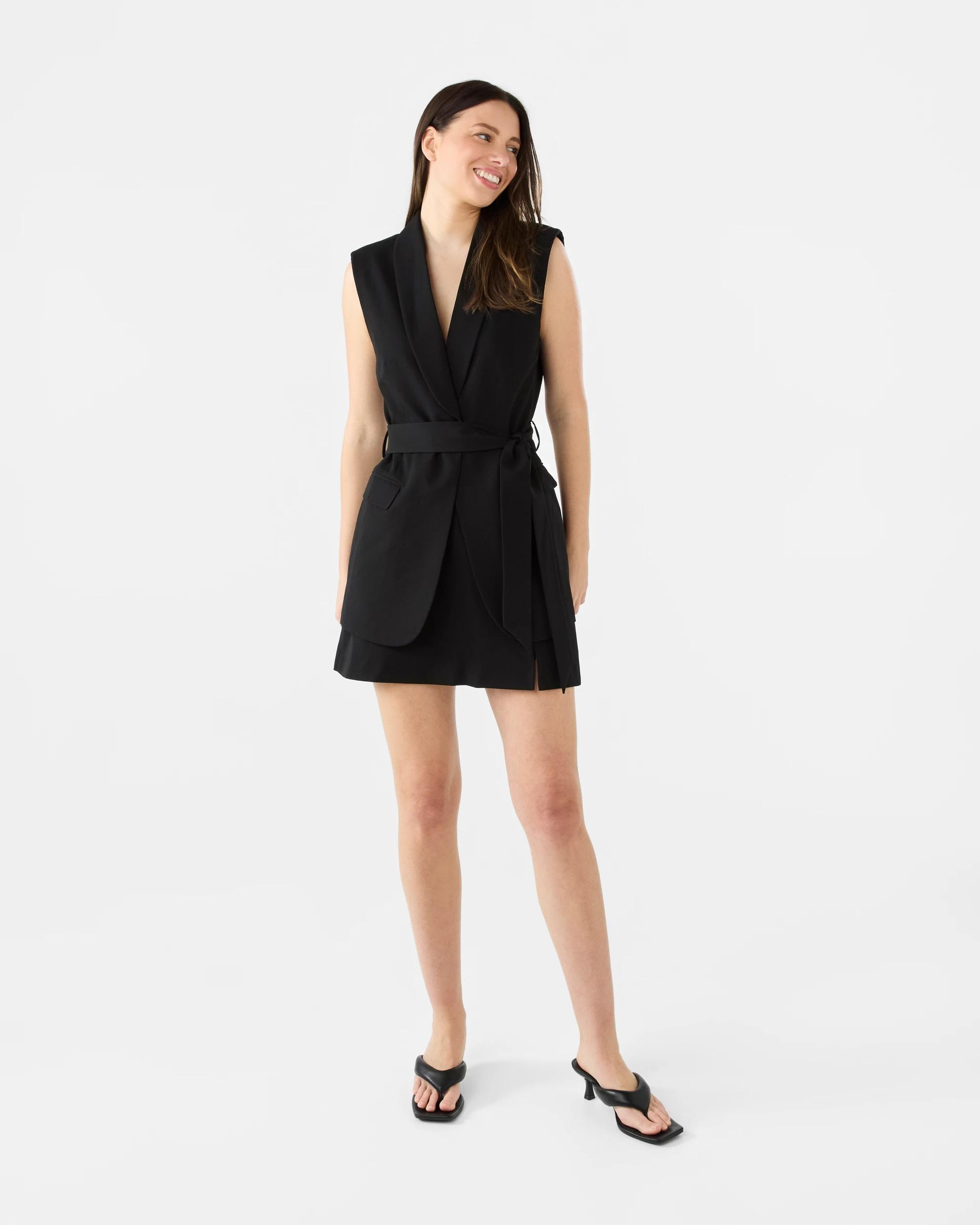 3 Split Front Mini Skort Black, 3 of 6