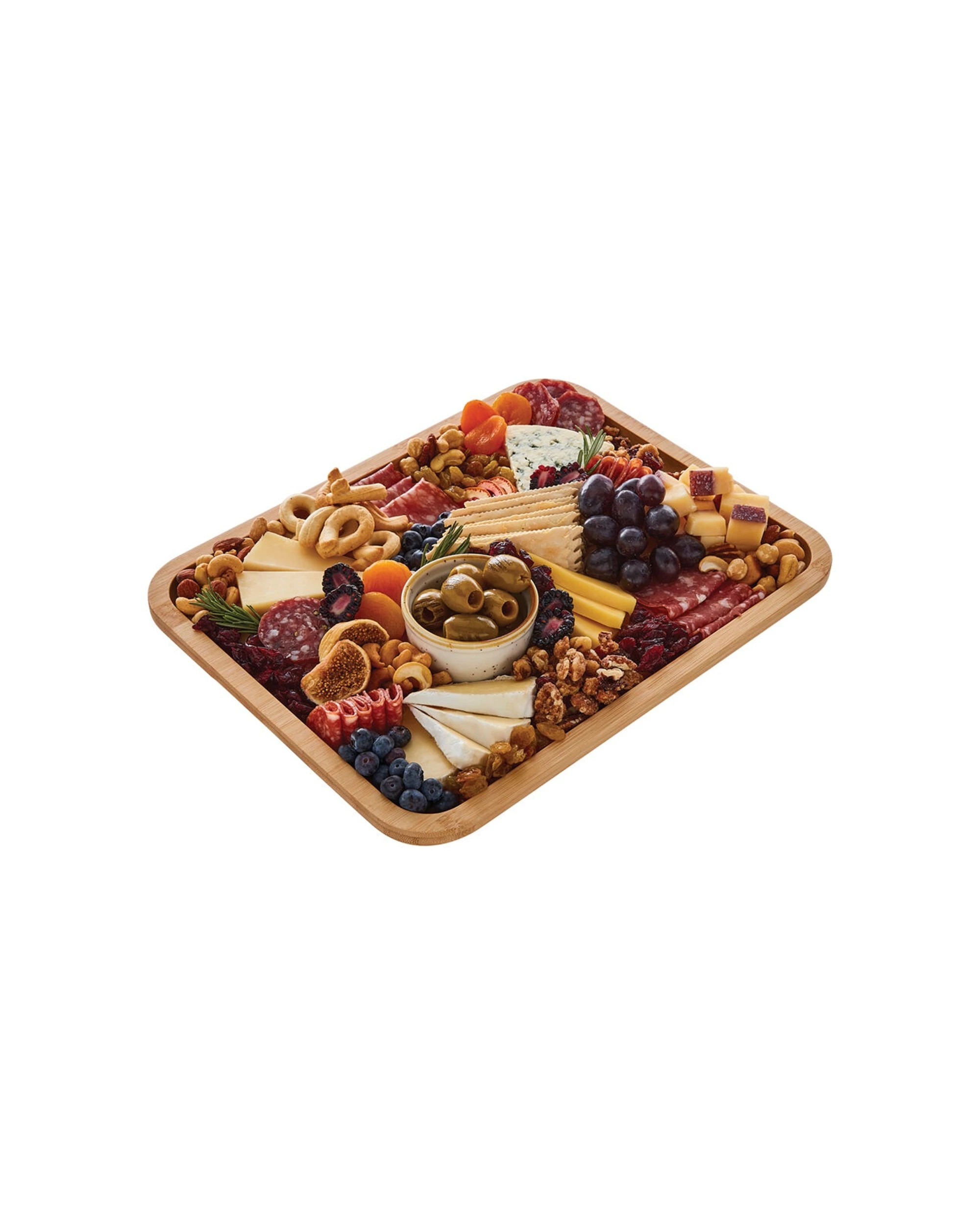 3 Farberware 2PK Build-a-Board Bamboo Rectangular Serving Board With Lid Durable - Brown, 3 of 4