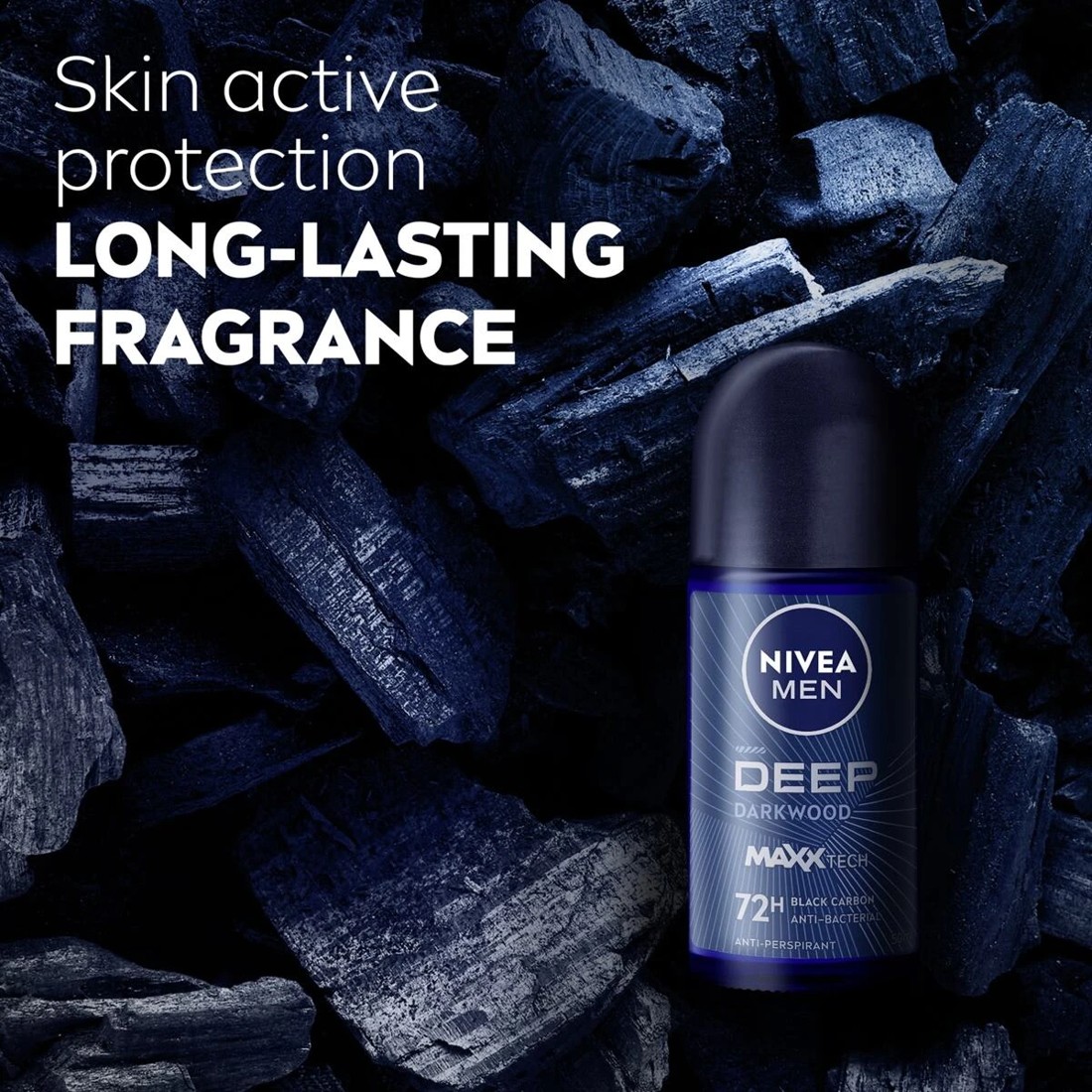 7 Nivea Men Deep Anti-Perspirant Roll-On Deodorant 50ml - Black Charcoal and Dark Wood Fragrance, 7 of 7