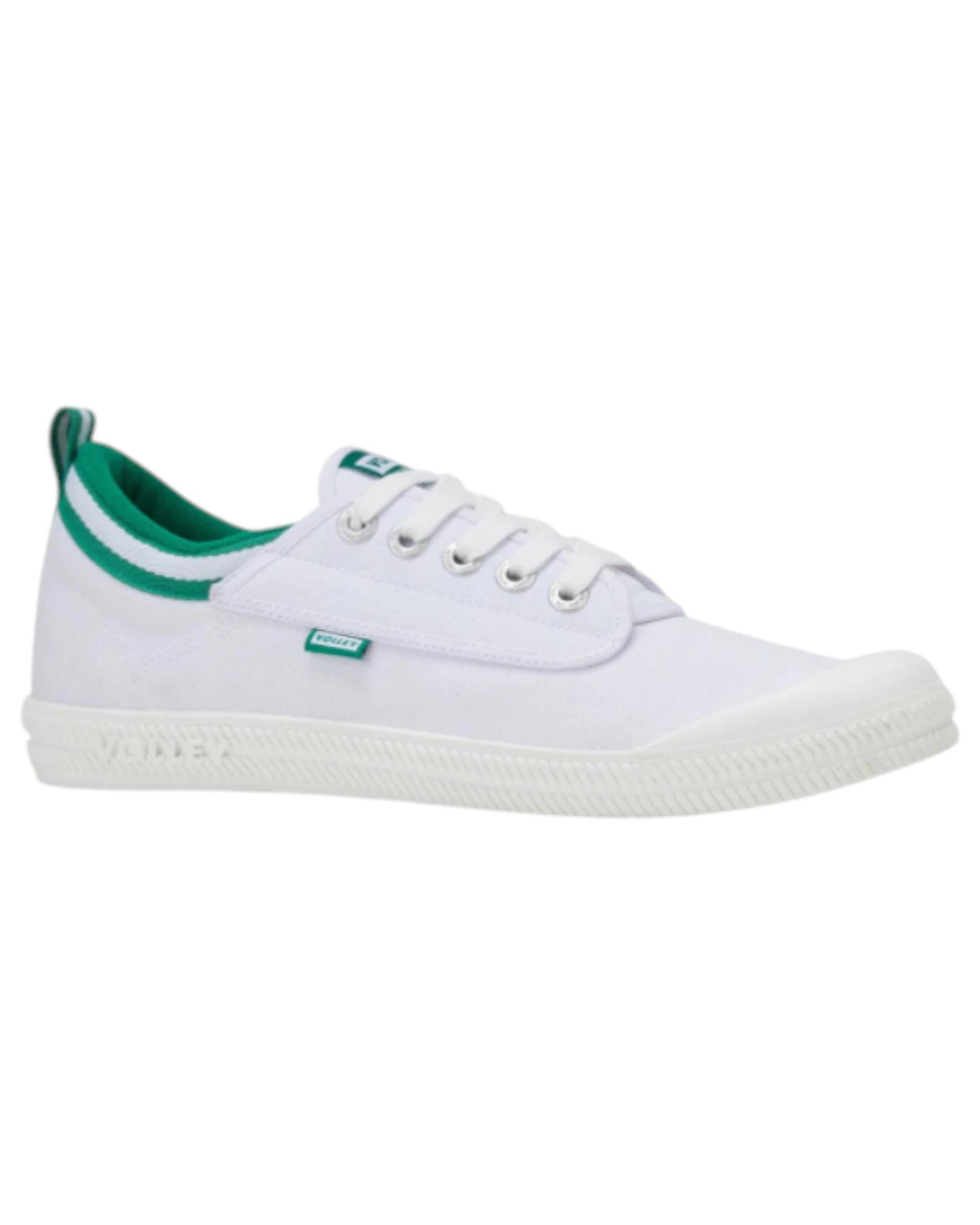 1 Volley Dunlop s International Low Canvas Casual Mens Shoes - White/Forest Green WHITE/FOREST GREEN INTERNATIONAL LOW, 1 of 4