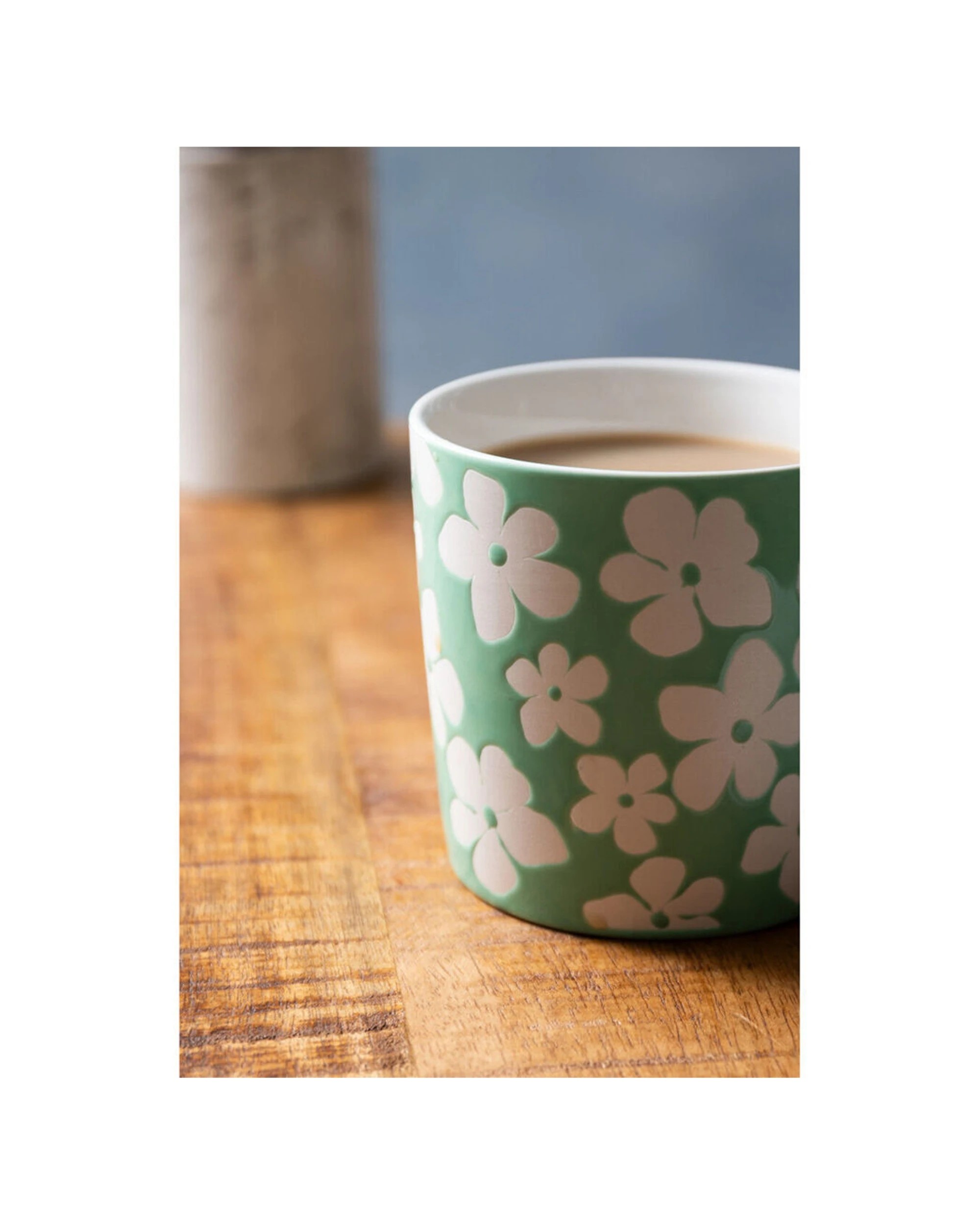 6 Mikasa 8PK Wax Resist Flower Coffee Mug Cup 360ml - Blue, 6 of 8