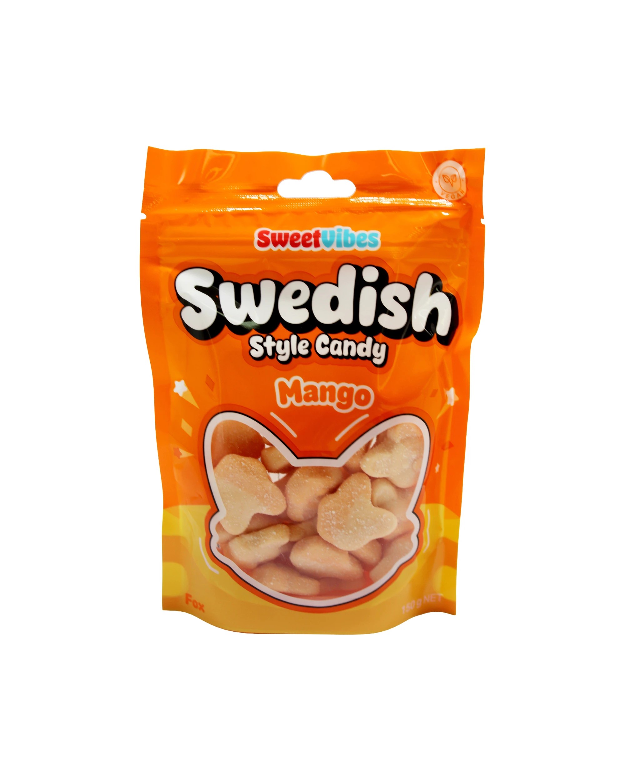 Sweet Vibes Swedish Style Candy Fox Gummies 150g - Mango - Kmart