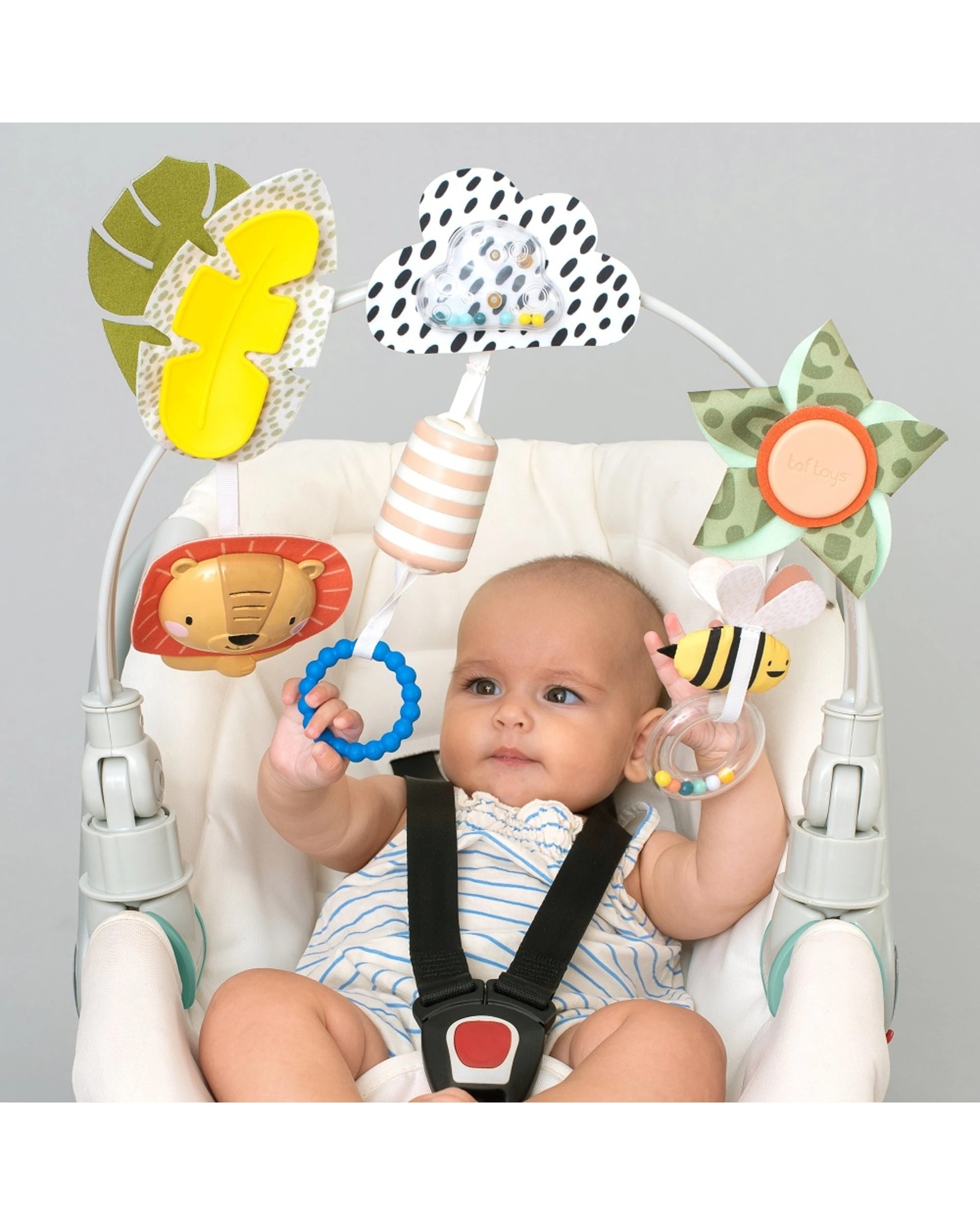 3 Taf Toys Savannah Adventure Arch Flexible Baby Stroller Toy With 3 Accessories - Multi, 3 of 4
