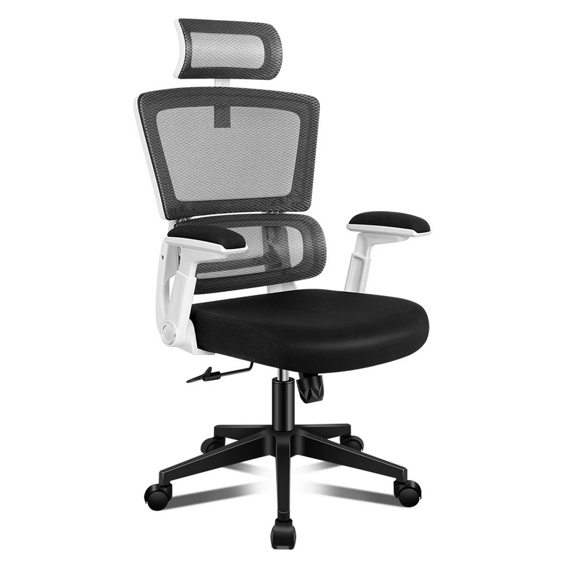 1 Alfordson Mesh Office Chair Executive Computer Chairs Study Work Gaming Seat - White, 1 of 10