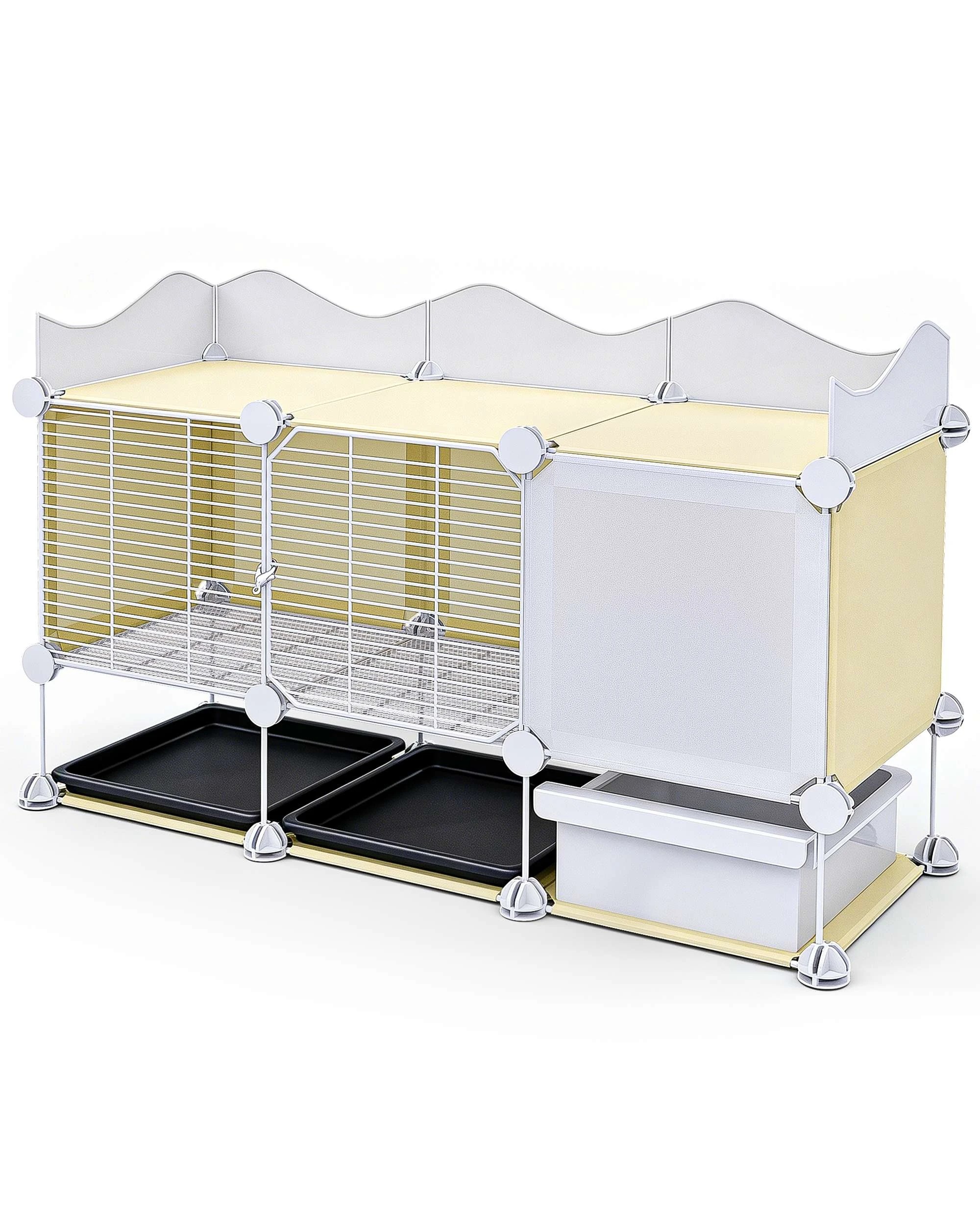 8 Advwin Cat Cage with Cat Litter Box DIY Cat Enclosures Cat Condo House, 8 of 9