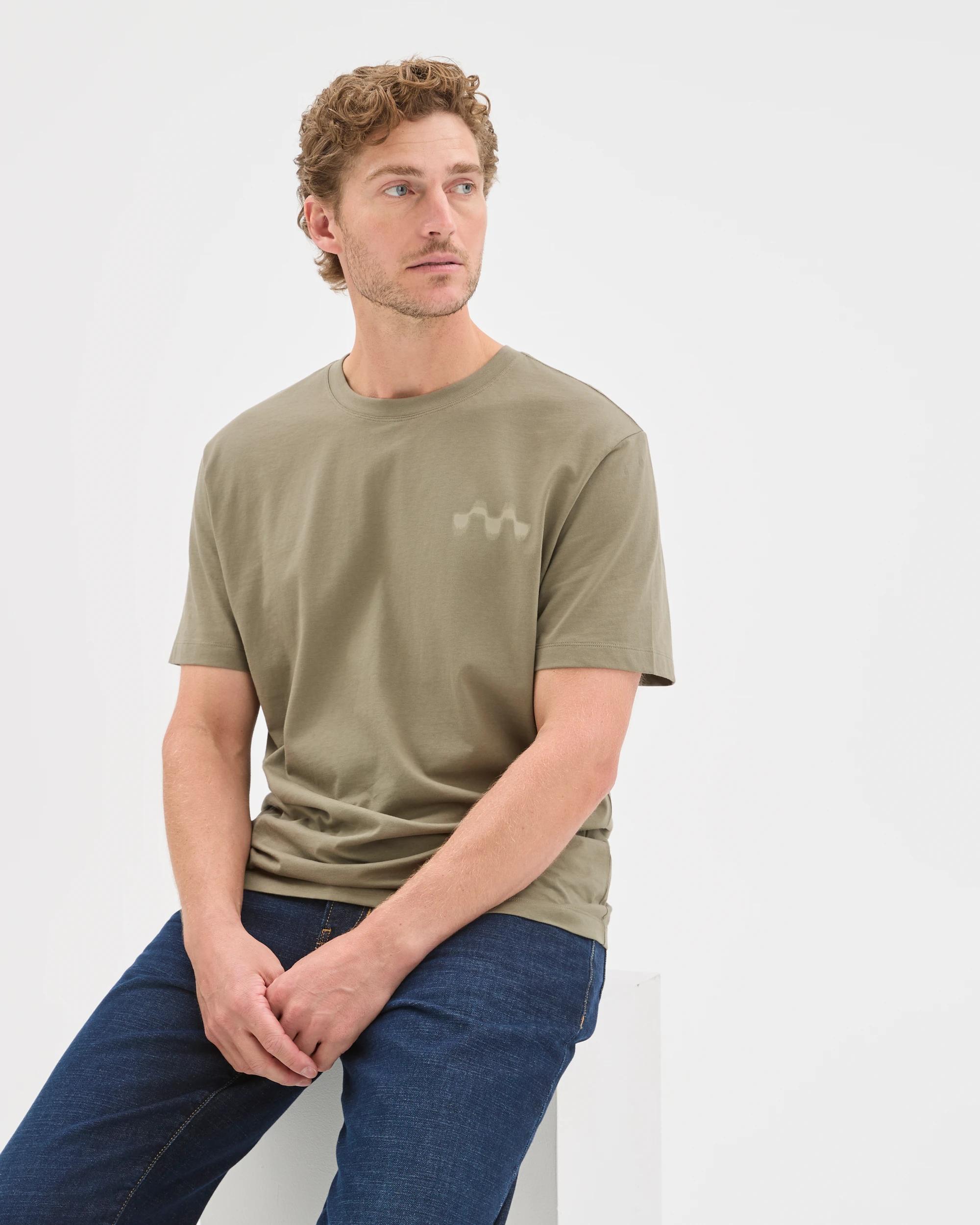 5 Target Man Australian Cotton Print T-Shirt KHAKI, 5 of 6