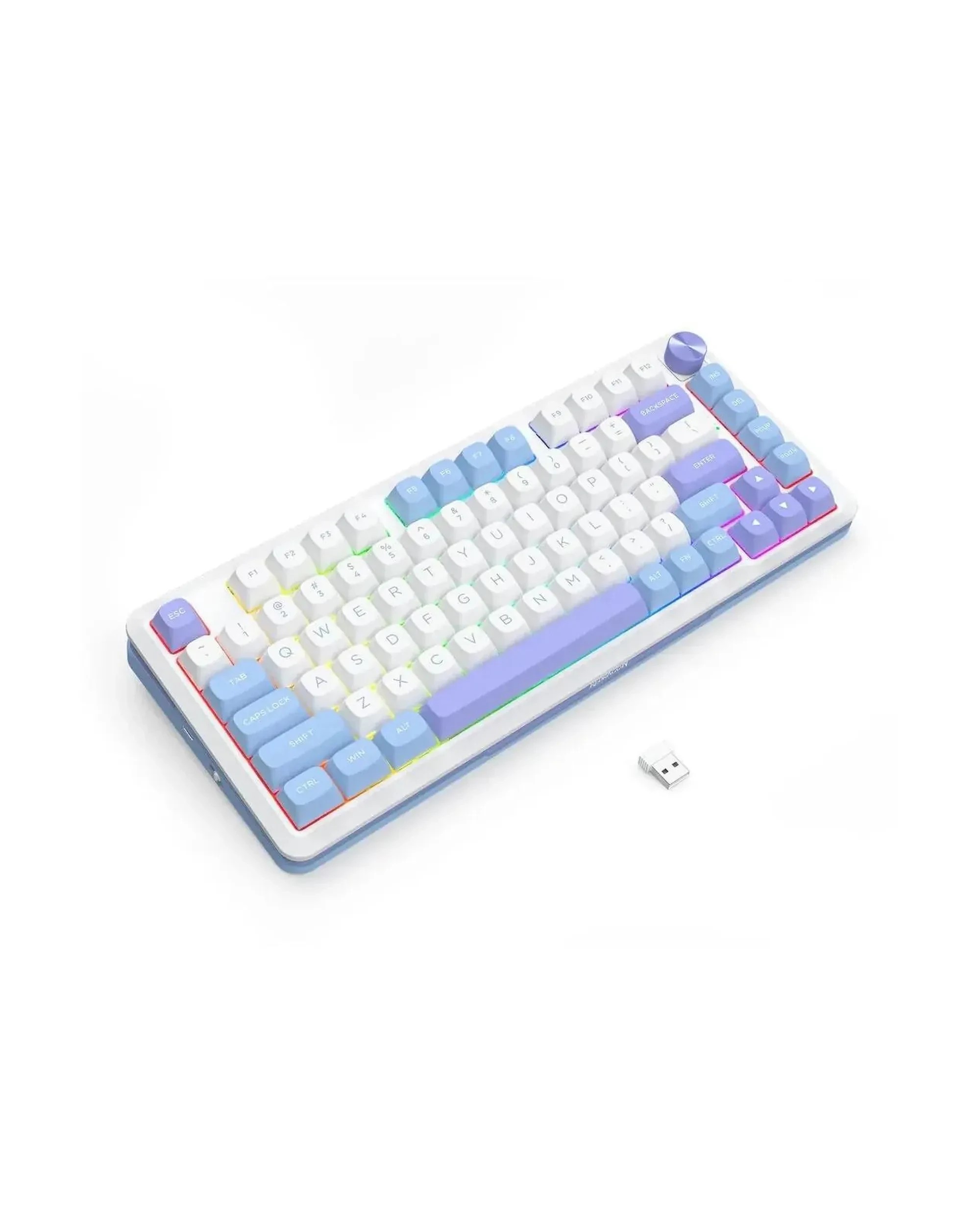3 Redragon K681WBP RGB Pro Cyrus Purple 75% Gasket Wireless Mechanical Keyboard, 3 of 10