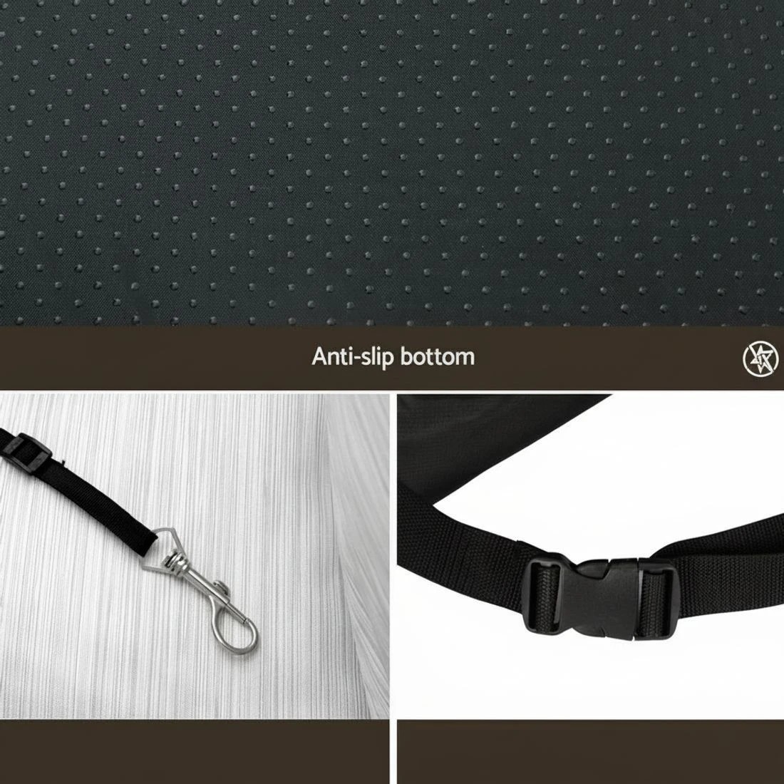 5 i.Pet Dog Car Seat Booster Cover Dog Bed Portable Waterproof Belt Non - Black, 5 of 6