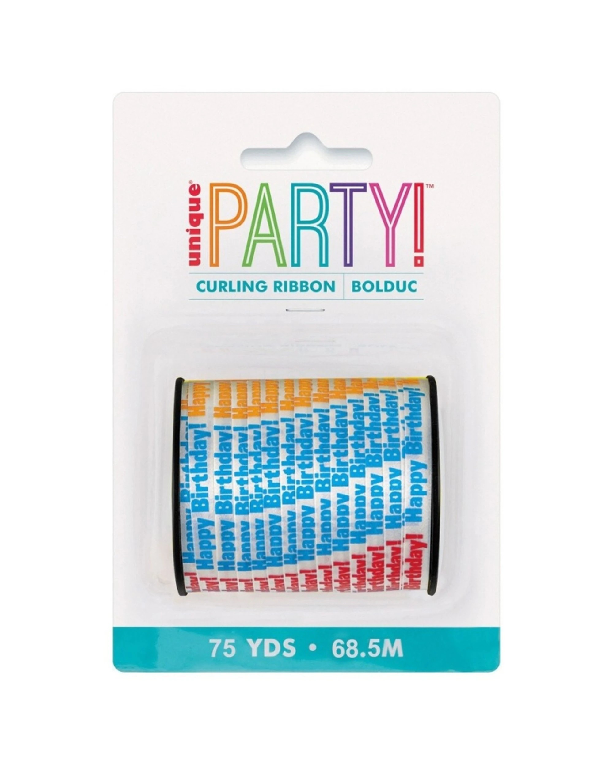 1 Meteor Party Curling Ribbon Gift Wrapping Decoration Happy Birthday 68.5m - Multi, 1 of 1