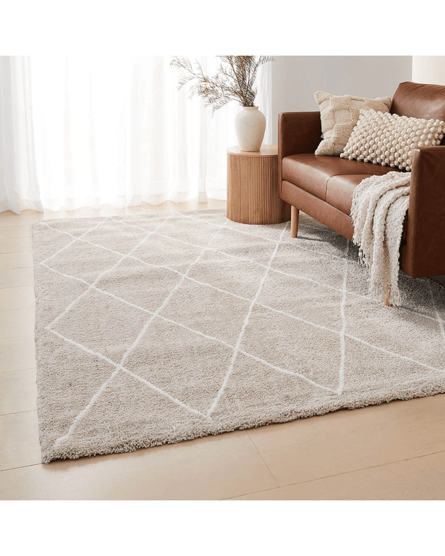 Trellis Rug - Natural, Large - 235cm x 1