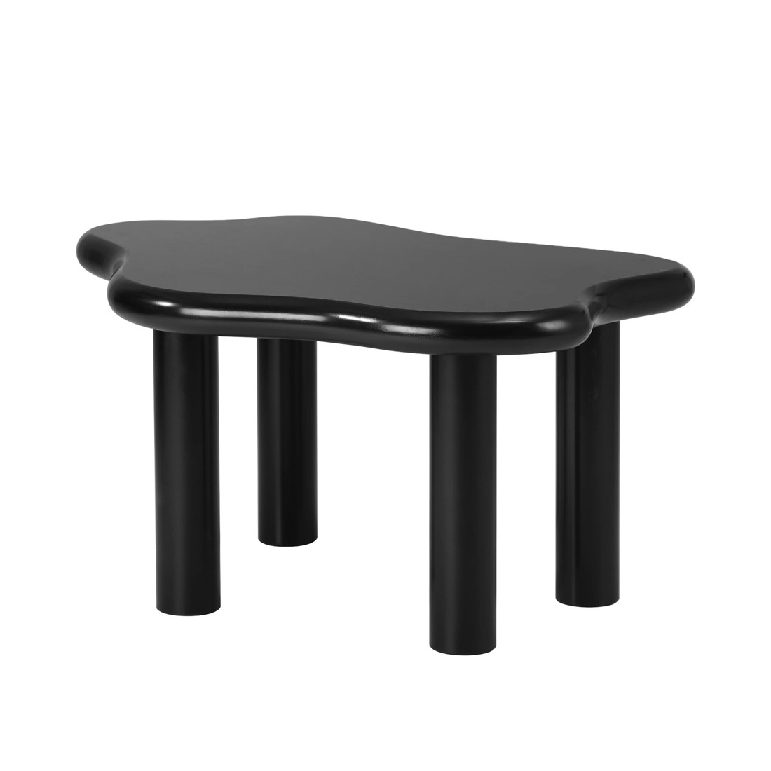 7 Oikiture Coffee Table Side Tables Sofa Cafe Desk Cloud Irregular
 - Black, 7 of 10