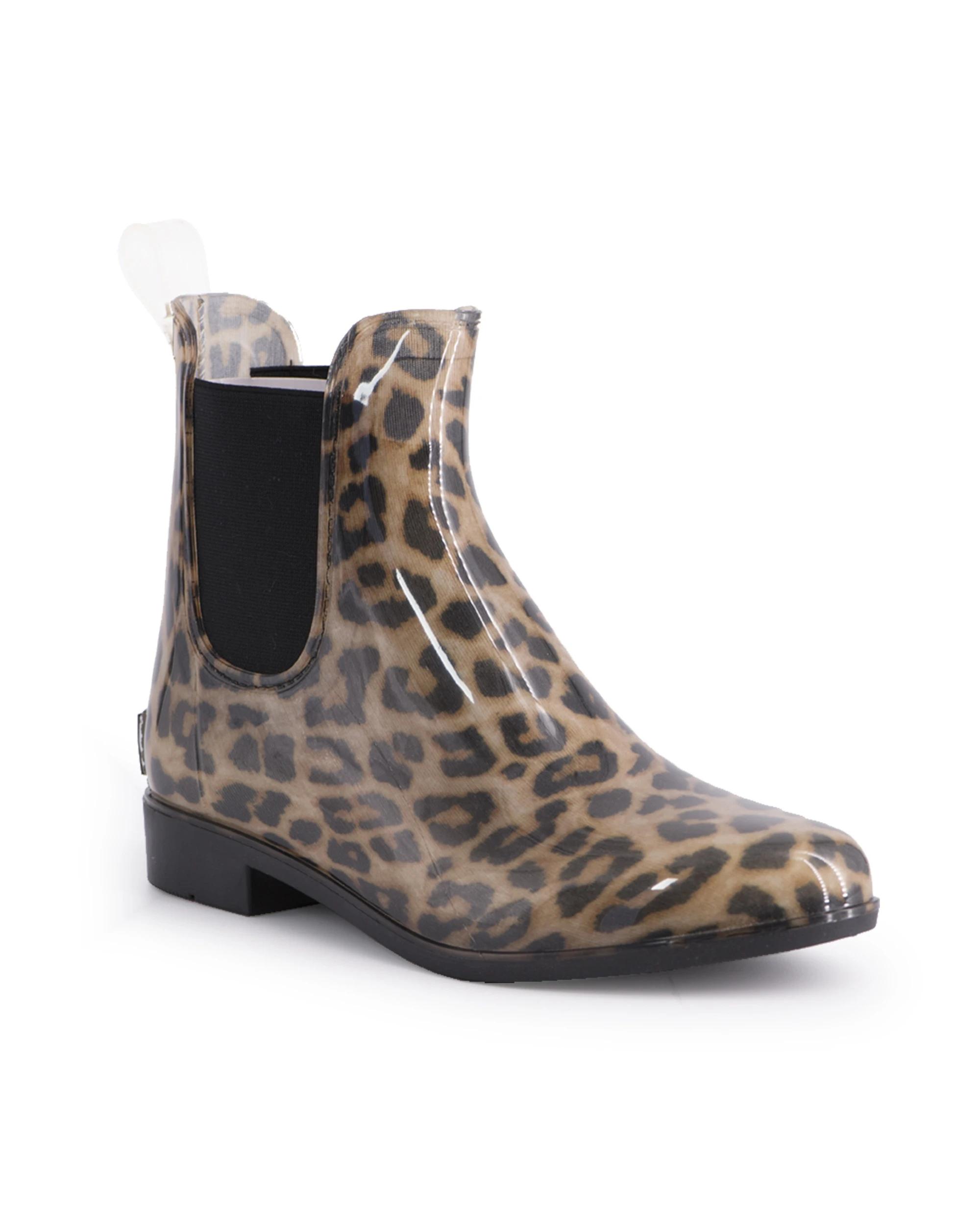 1 Aus Wooli Womens Rainboots With Free Sheepskin Insole LEOPARD, 1 of 7