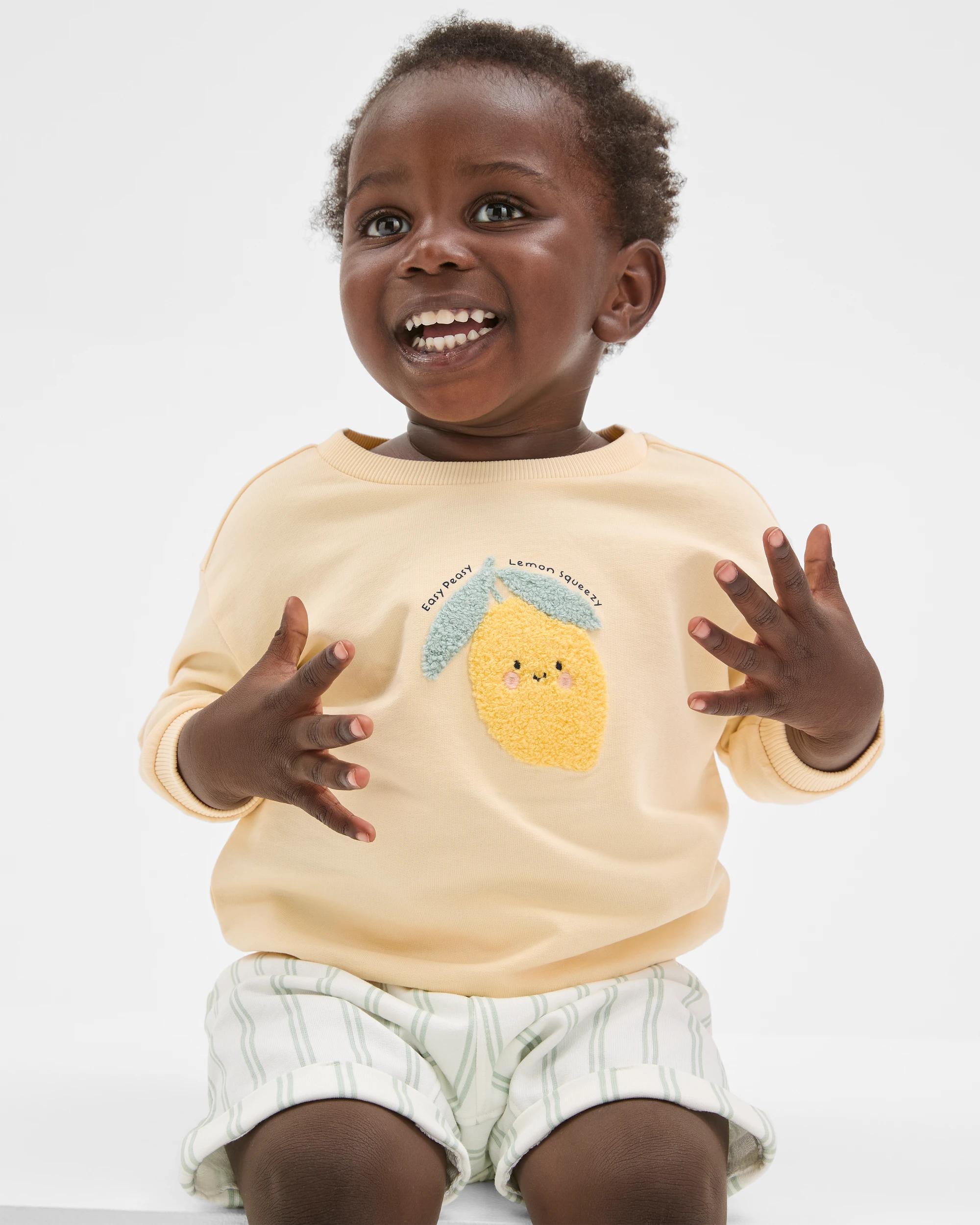 2 Target Baby Organic Cotton Jumper and Shorts Set LEMON, 2 of 6
