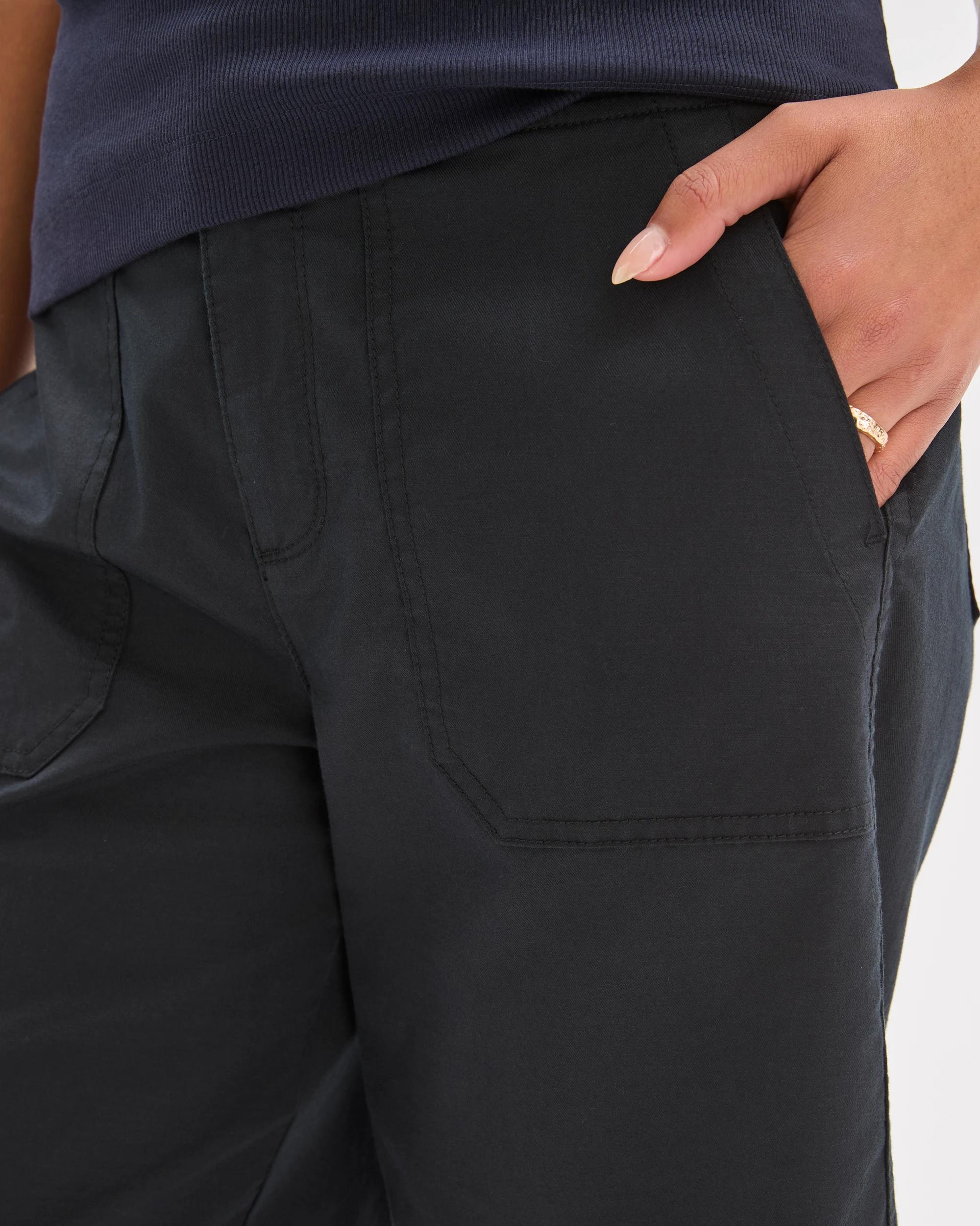 7 Target Woman Rib Waist Shorts BLACK, 7 of 8