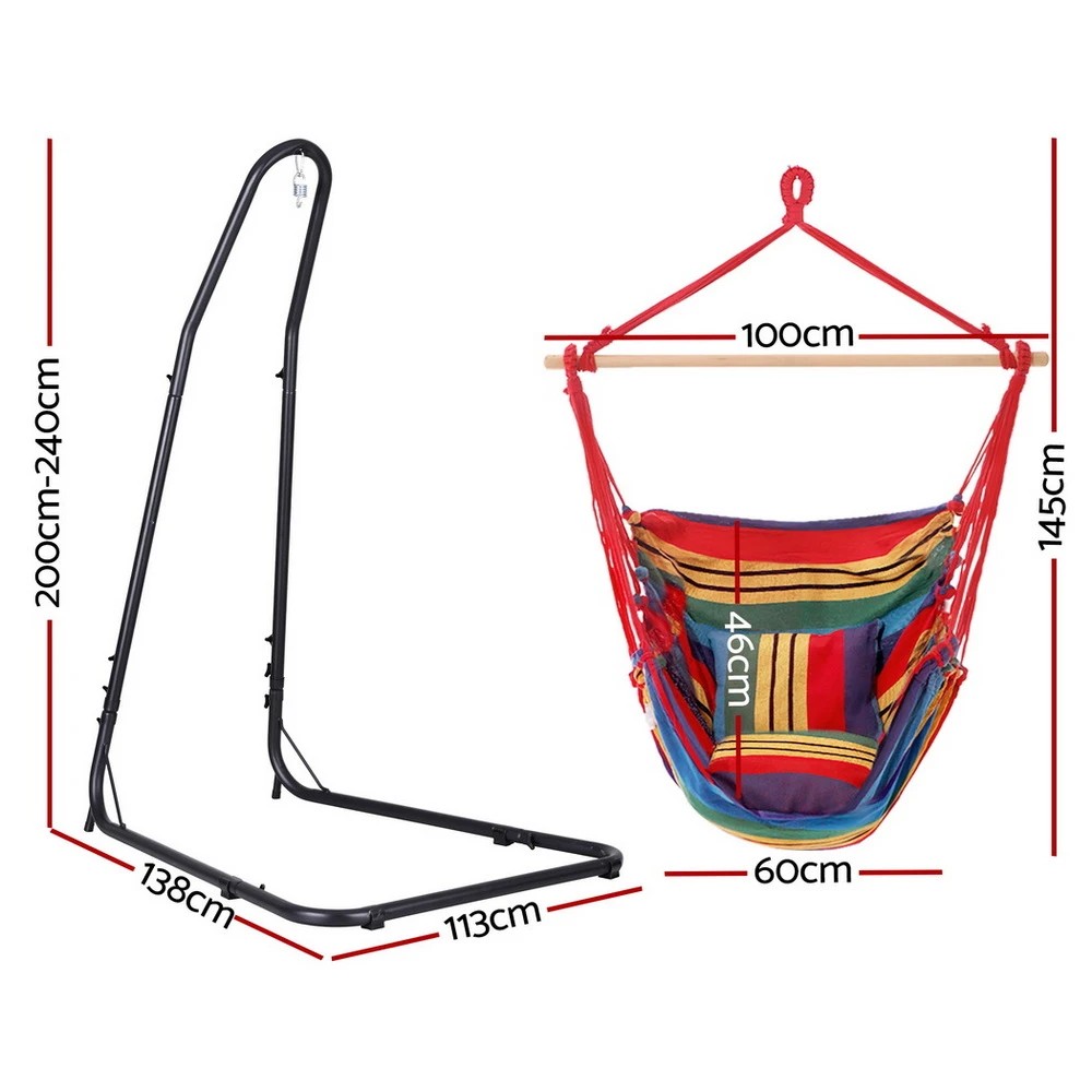 2 Gardeon Hammock Chair with Heavy Duty Steel - Multi, 2 of 6
