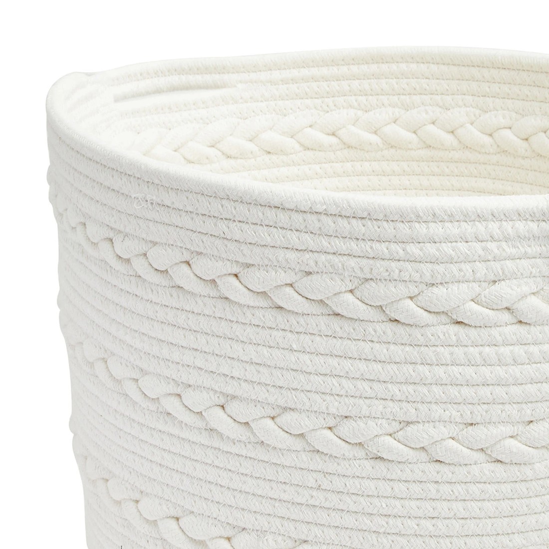 6 Round Braid Rope Basket - White, 6 of 7