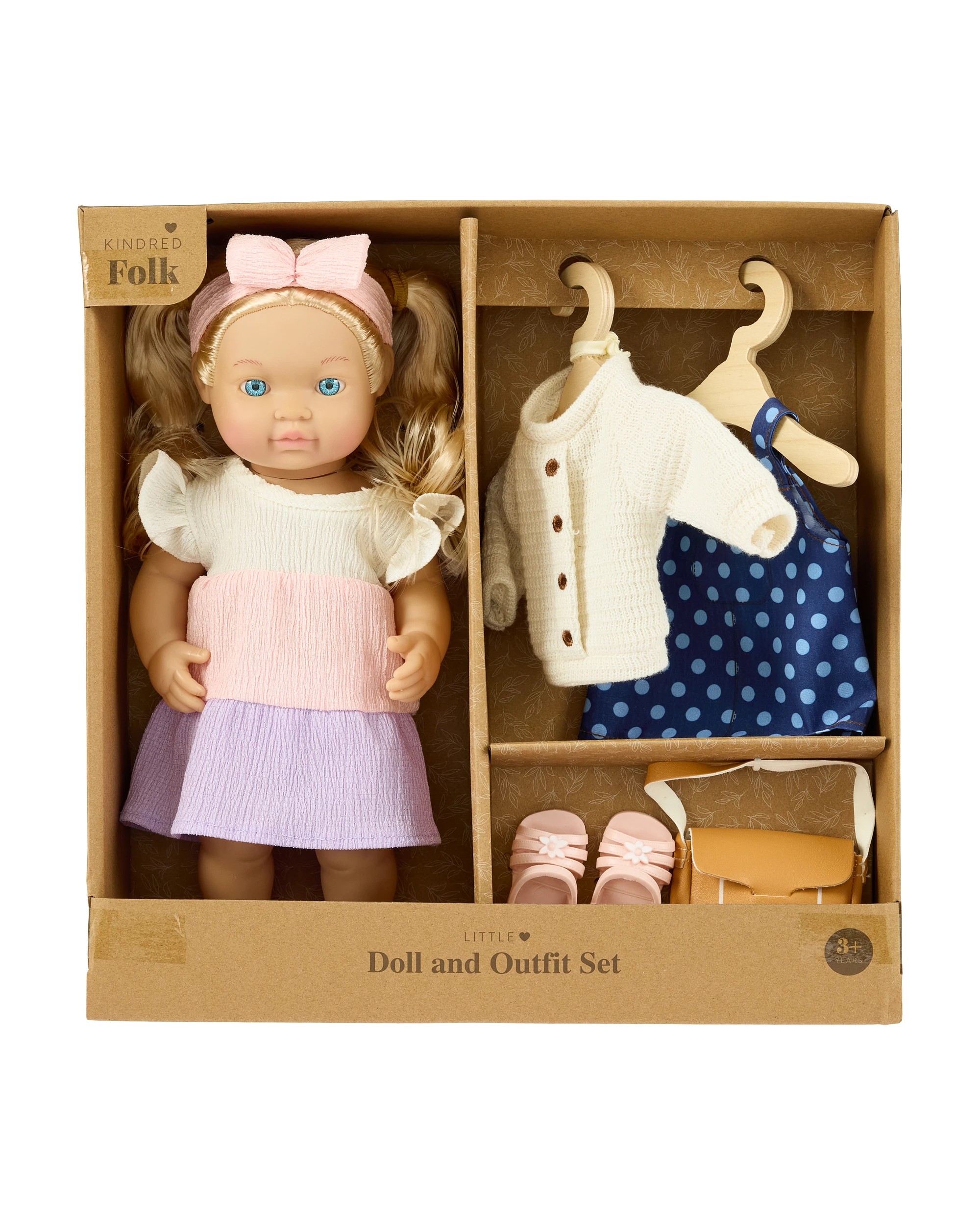 1 Kindred Folk Little Doll and Outfit Set, 1 of 8