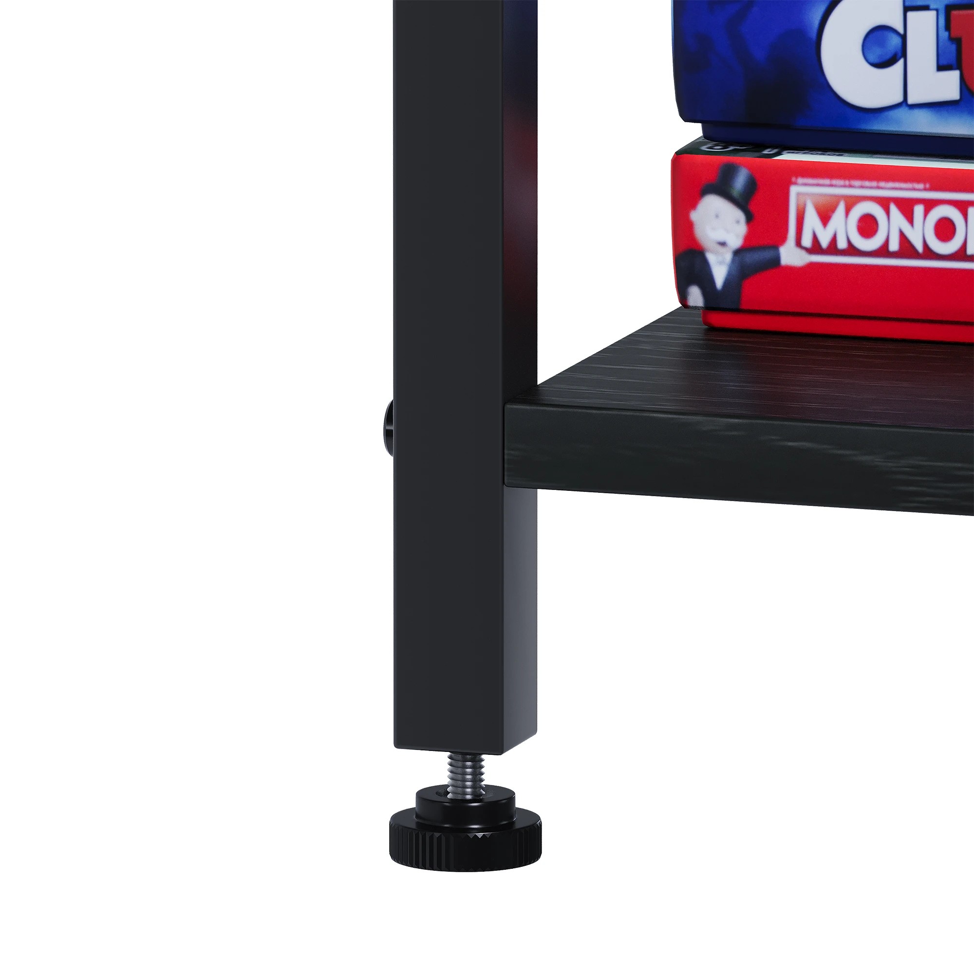 7 Advwin 185cm TV Stand with Bookshelf Power Outlet & LED Lights for 32-55 inch TV - Black, 7 of 7