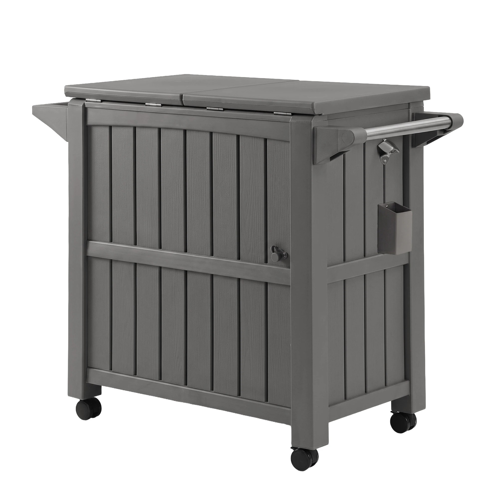 2 Gardeon Outdoor Storage Cabinet Box 80L Ice Bucket Cooler Rolling Serving Cart Kitchen Trolley - Brown, 2 of 7