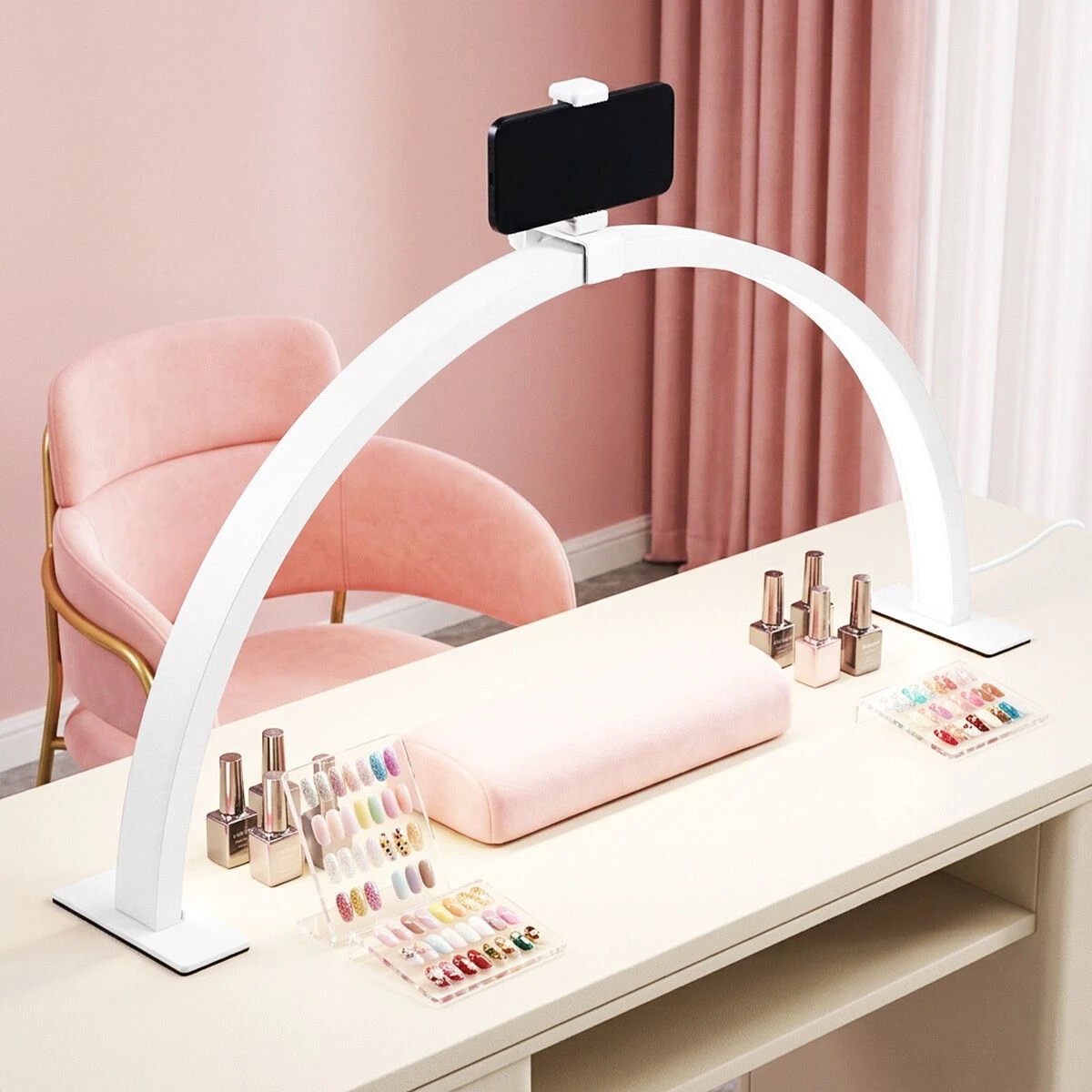 3 AUSWAY LED Half Moon Desk Lamp for Nail & Lash Extensions Adjustable, 3 of 6