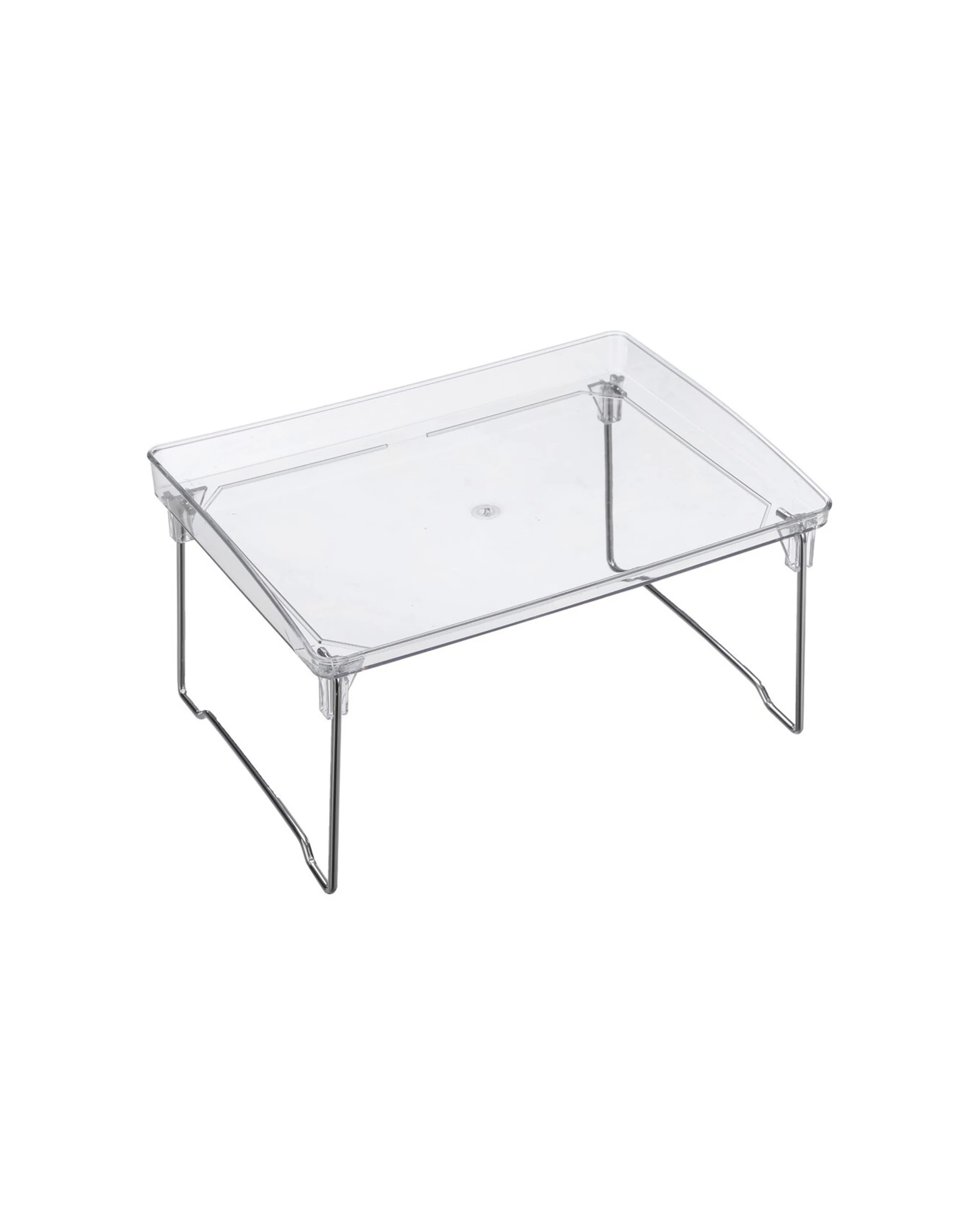 3 Boxsweden 6PK Boxsweden Crystal Elevated Storage Rack Handles Durable Plastic
 - plain, 3 of 4